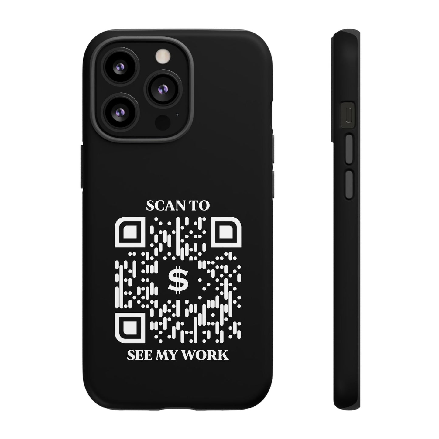 Business & Networking – Tough Case – Black – Scan to See My Work - QR NATION