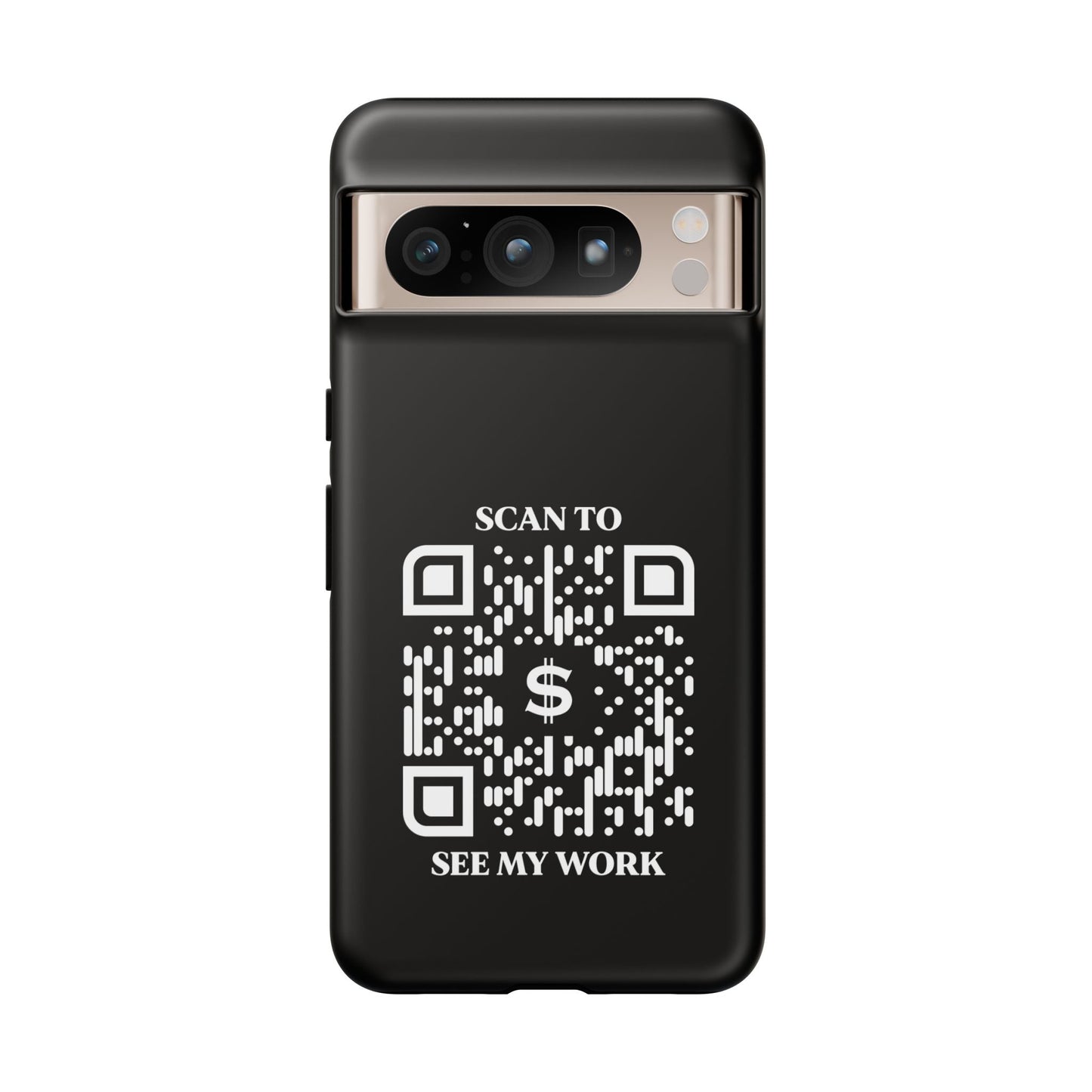 Business & Networking – Tough Case – Black – Scan to See My Work - QR NATION
