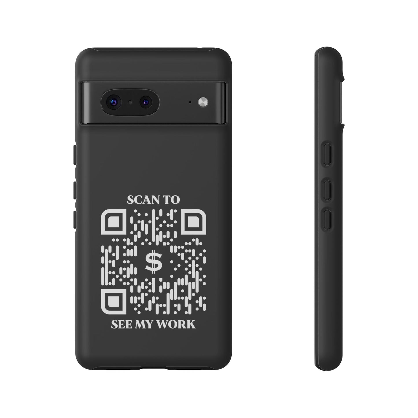 Business & Networking – Tough Case – Black – Scan to See My Work - QR NATION