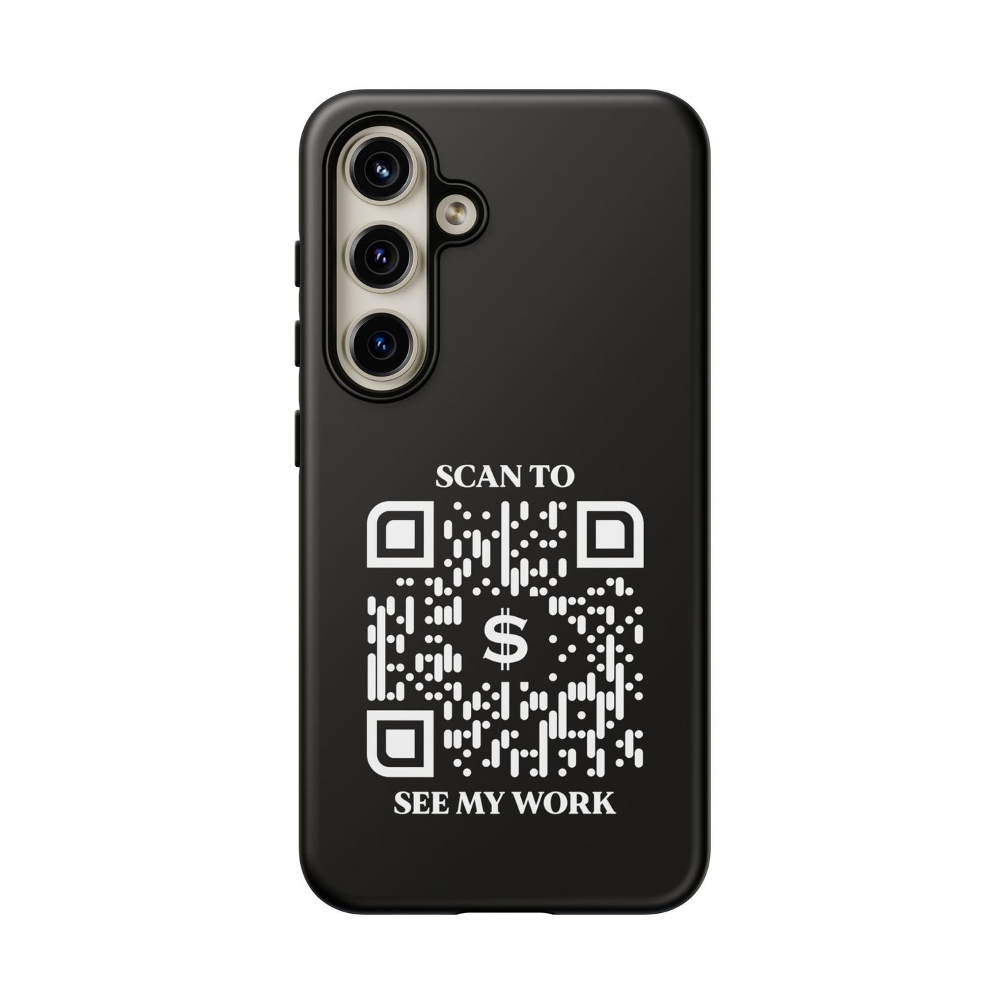 Business & Networking – Tough Case – Black – Scan to See My Work - QR NATION
