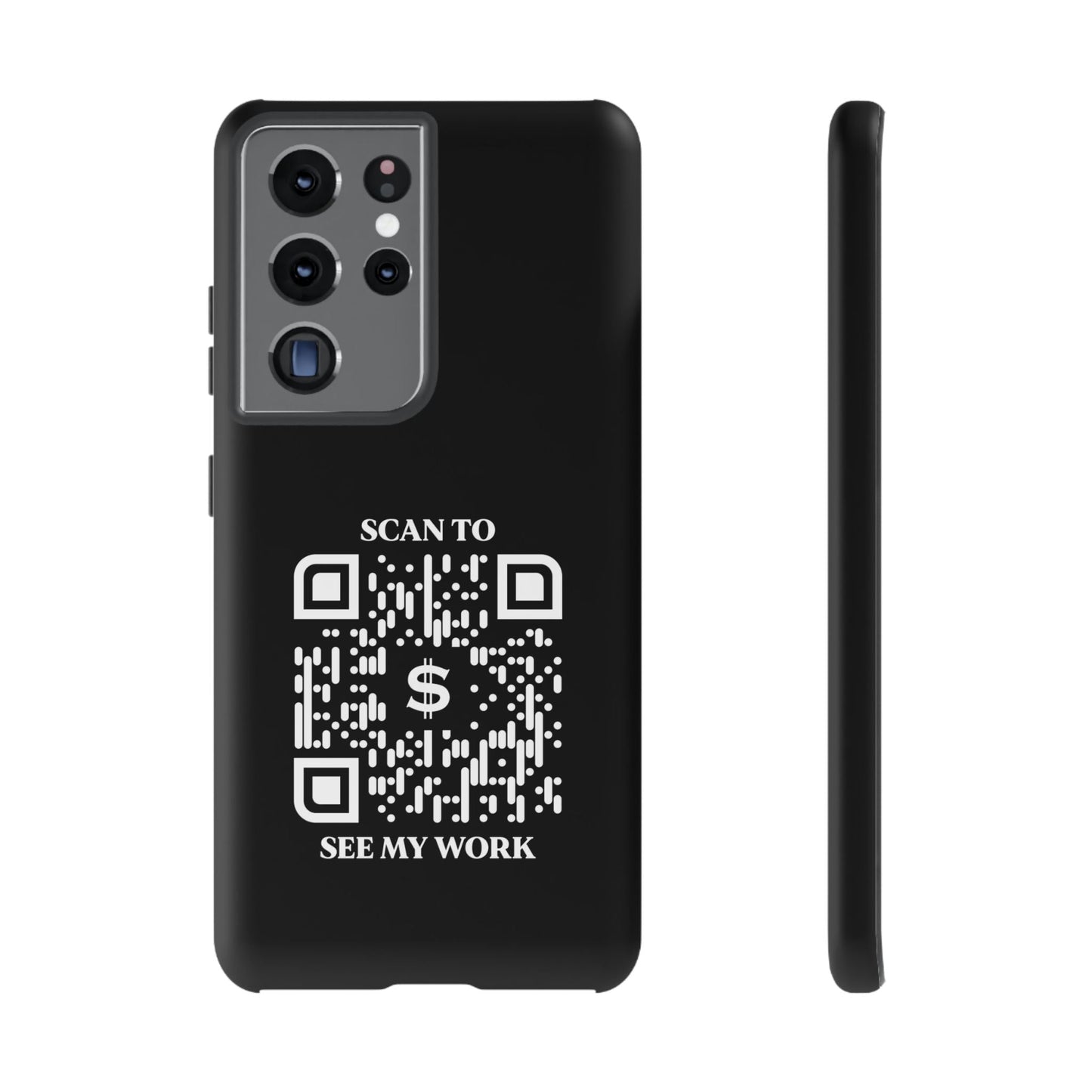 Business & Networking – Tough Case – Black – Scan to See My Work - QR NATION