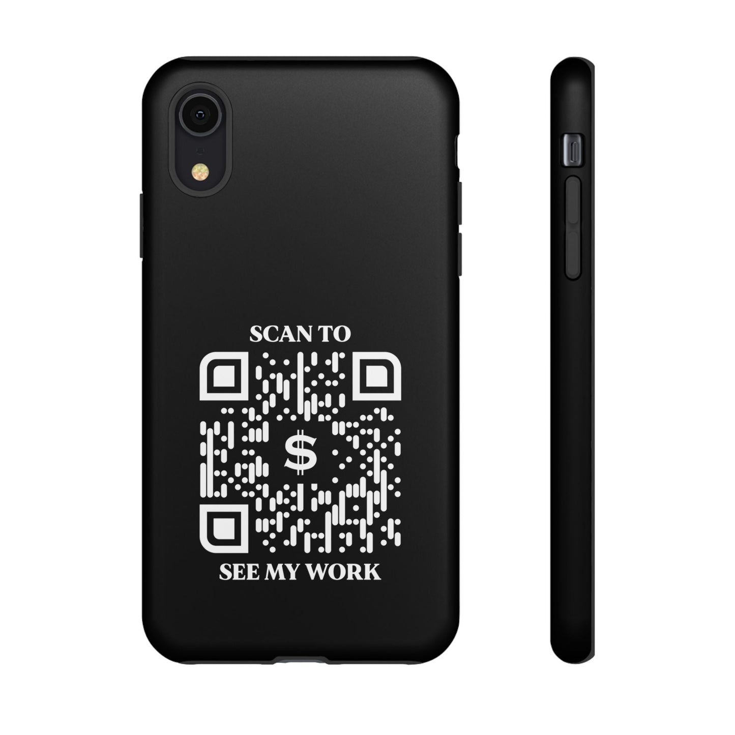 Business & Networking – Tough Case – Black – Scan to See My Work - QR NATION