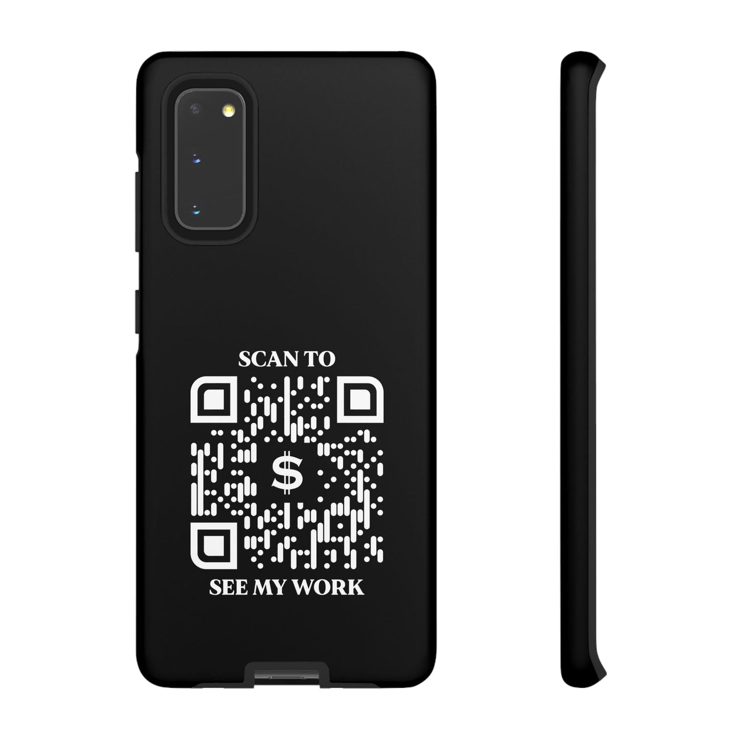 Business & Networking – Tough Case – Black – Scan to See My Work - QR NATION