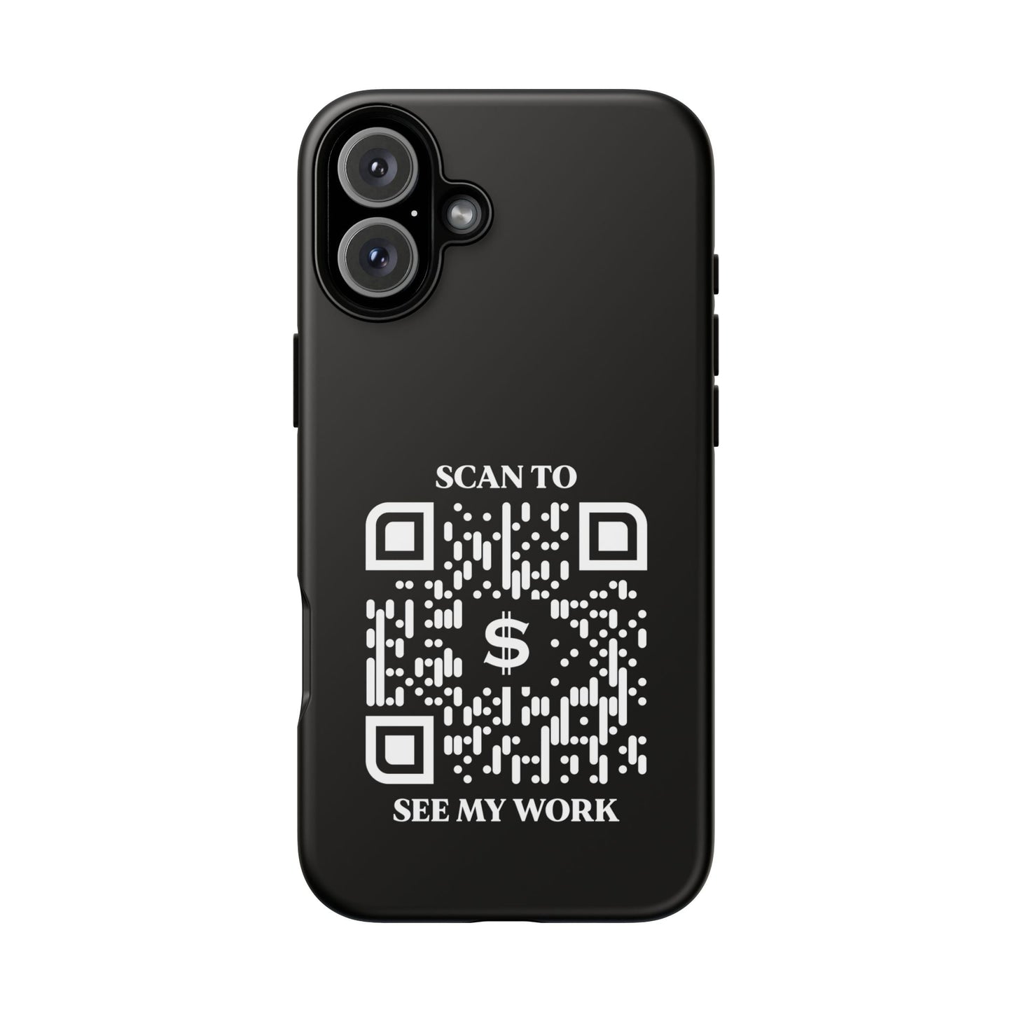 Business & Networking – Tough Case – Black – Scan to See My Work - QR NATION