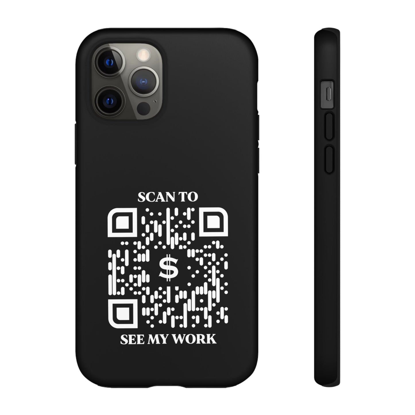 Business & Networking – Tough Case – Black – Scan to See My Work - QR NATION