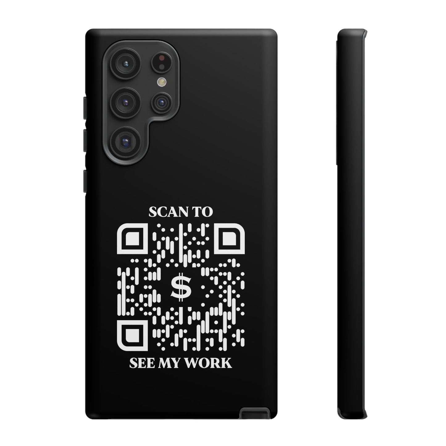 Business & Networking – Tough Case – Black – Scan to See My Work - QR NATION