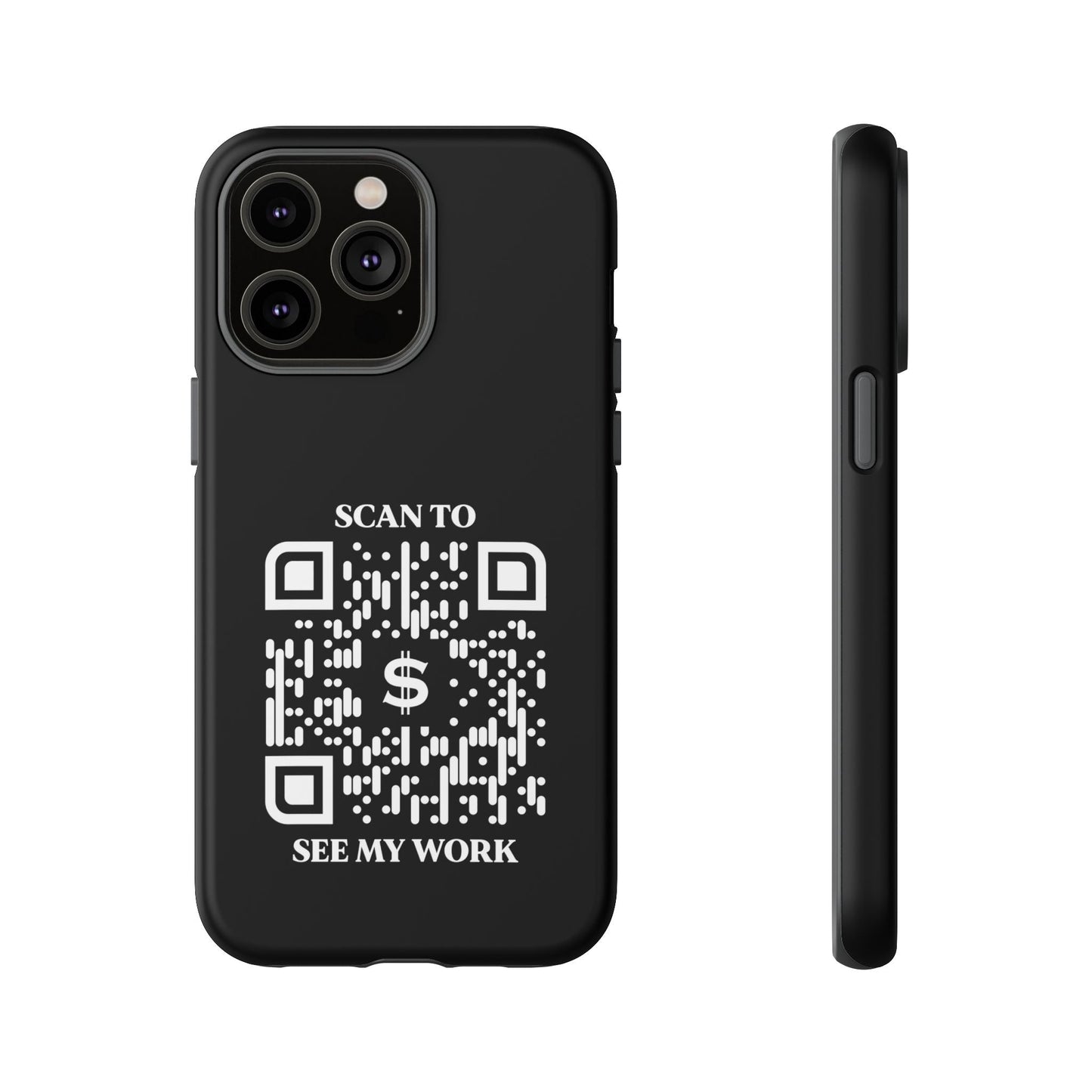 Business & Networking – Tough Case – Black – Scan to See My Work - QR NATION