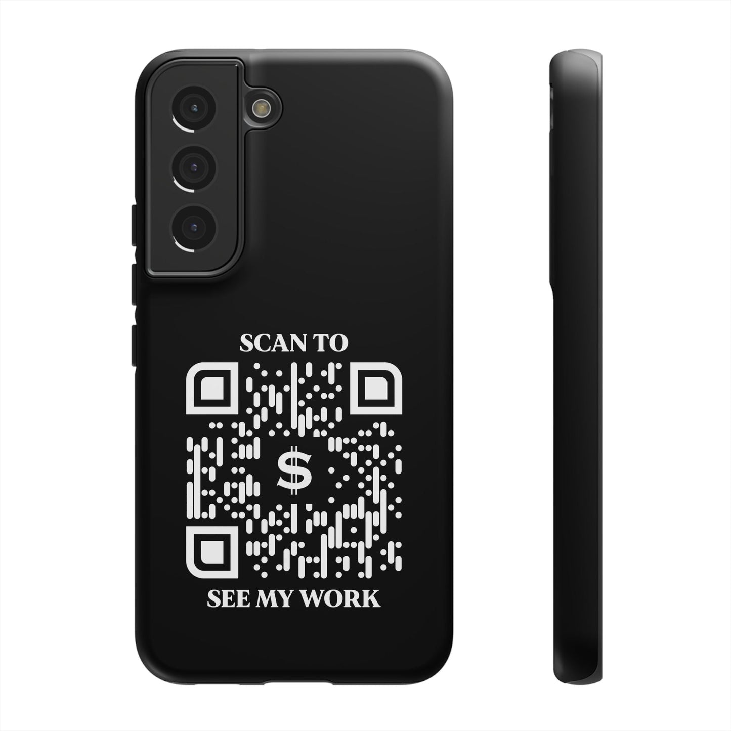 Business & Networking – Tough Case – Black – Scan to See My Work - QR NATION