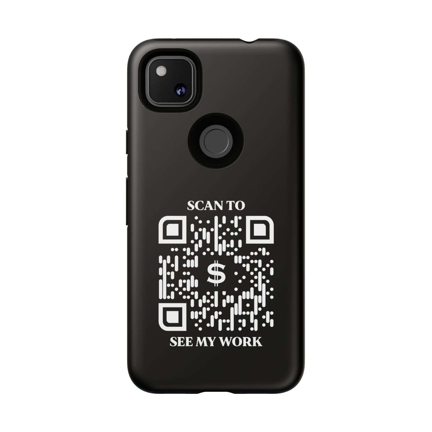 Business & Networking – Tough Case – Black – Scan to See My Work - QR NATION