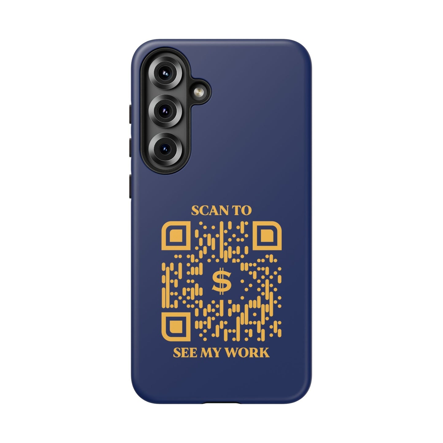 Business & Networking – Tough Case – Navy – Scan to See My Work - QR NATION