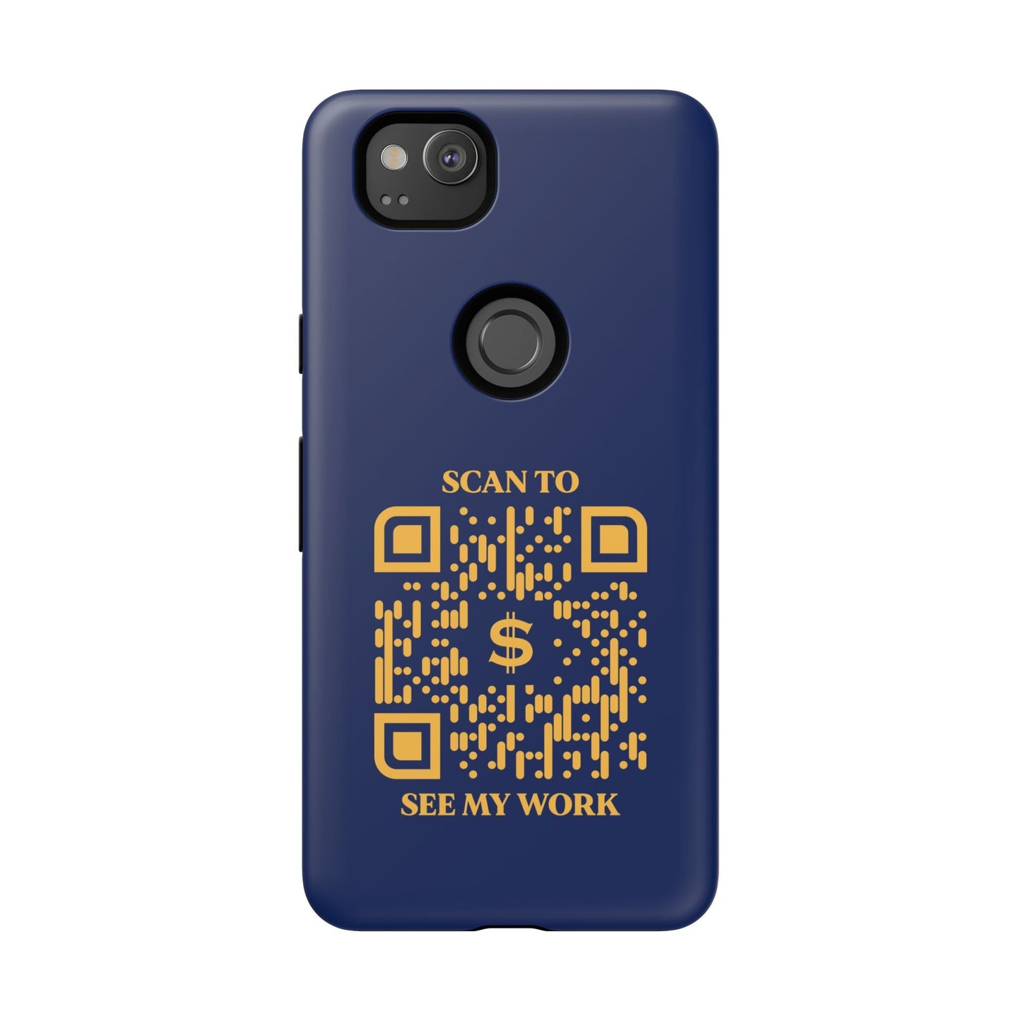 Business & Networking – Tough Case – Navy – Scan to See My Work - QR NATION