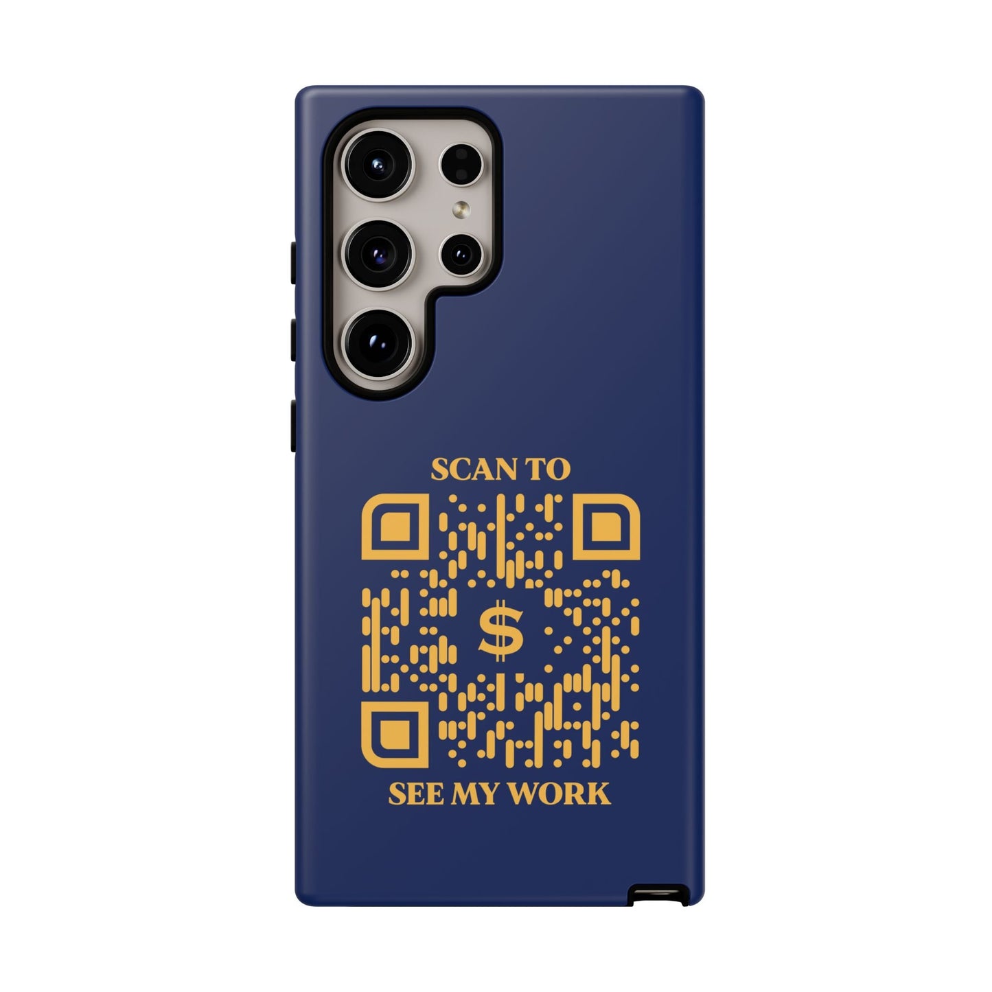 Business & Networking – Tough Case – Navy – Scan to See My Work - QR NATION