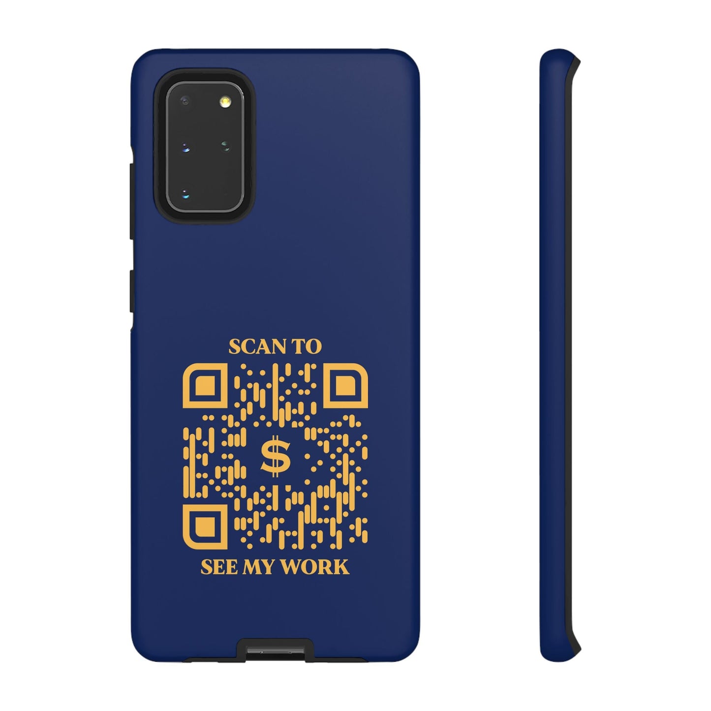 Business & Networking – Tough Case – Navy – Scan to See My Work - QR NATION