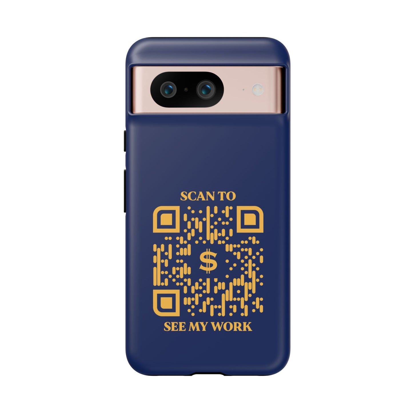Business & Networking – Tough Case – Navy – Scan to See My Work - QR NATION