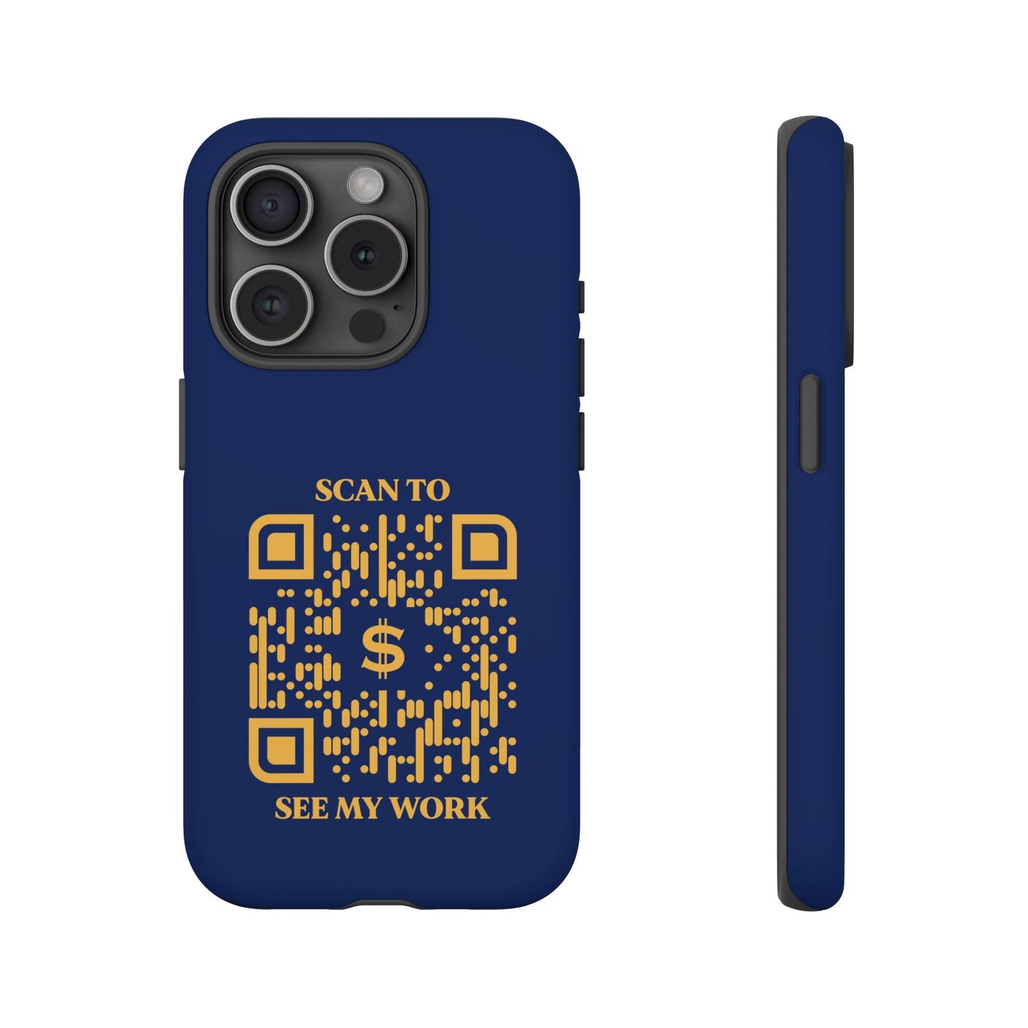Business & Networking – Tough Case – Navy – Scan to See My Work - QR NATION