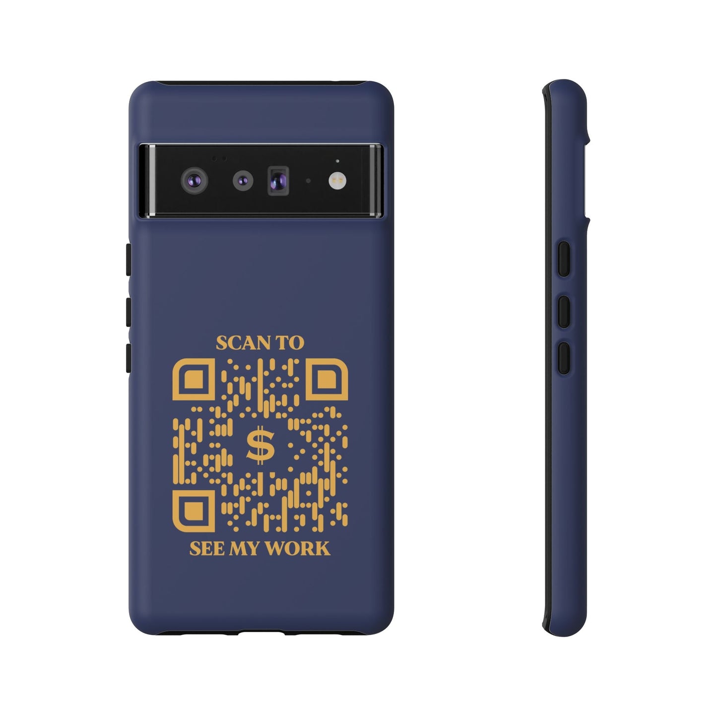Business & Networking – Tough Case – Navy – Scan to See My Work - QR NATION