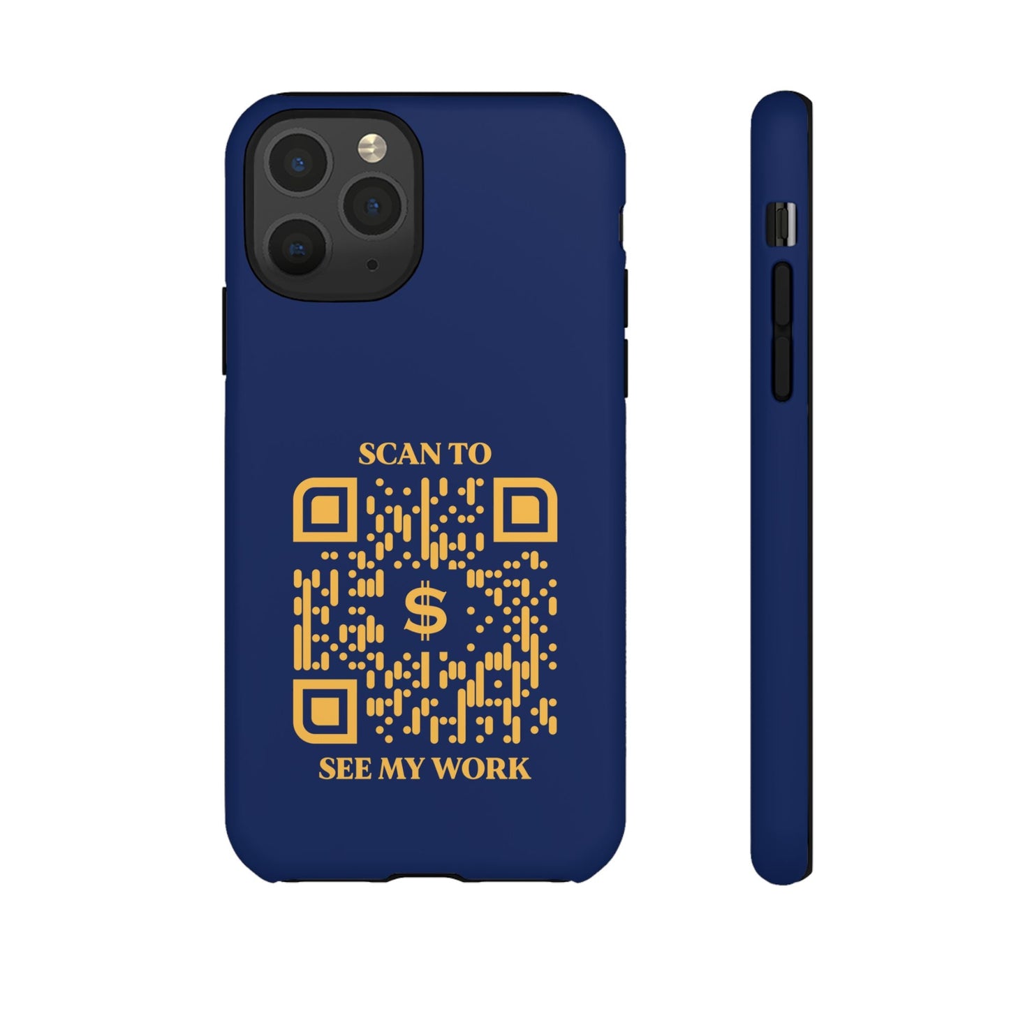 Business & Networking – Tough Case – Navy – Scan to See My Work - QR NATION