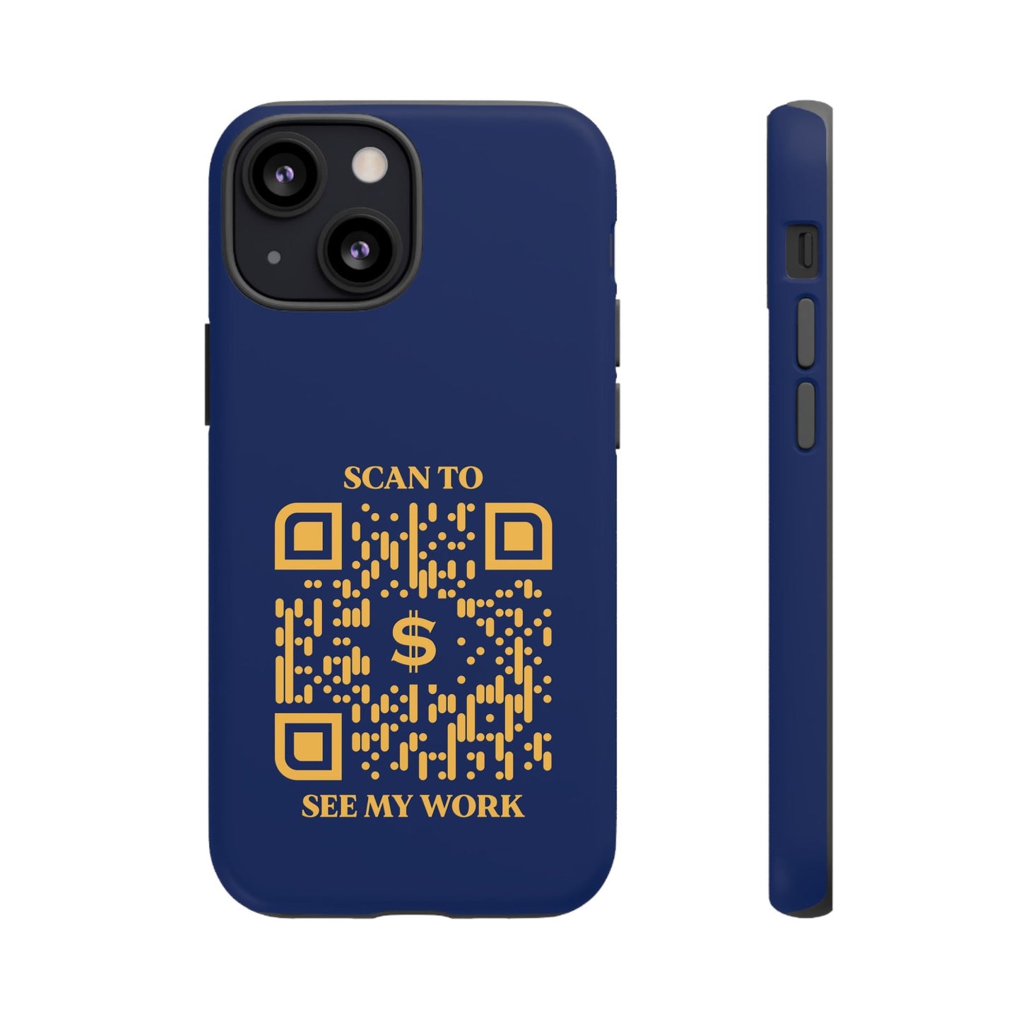 Business & Networking – Tough Case – Navy – Scan to See My Work - QR NATION