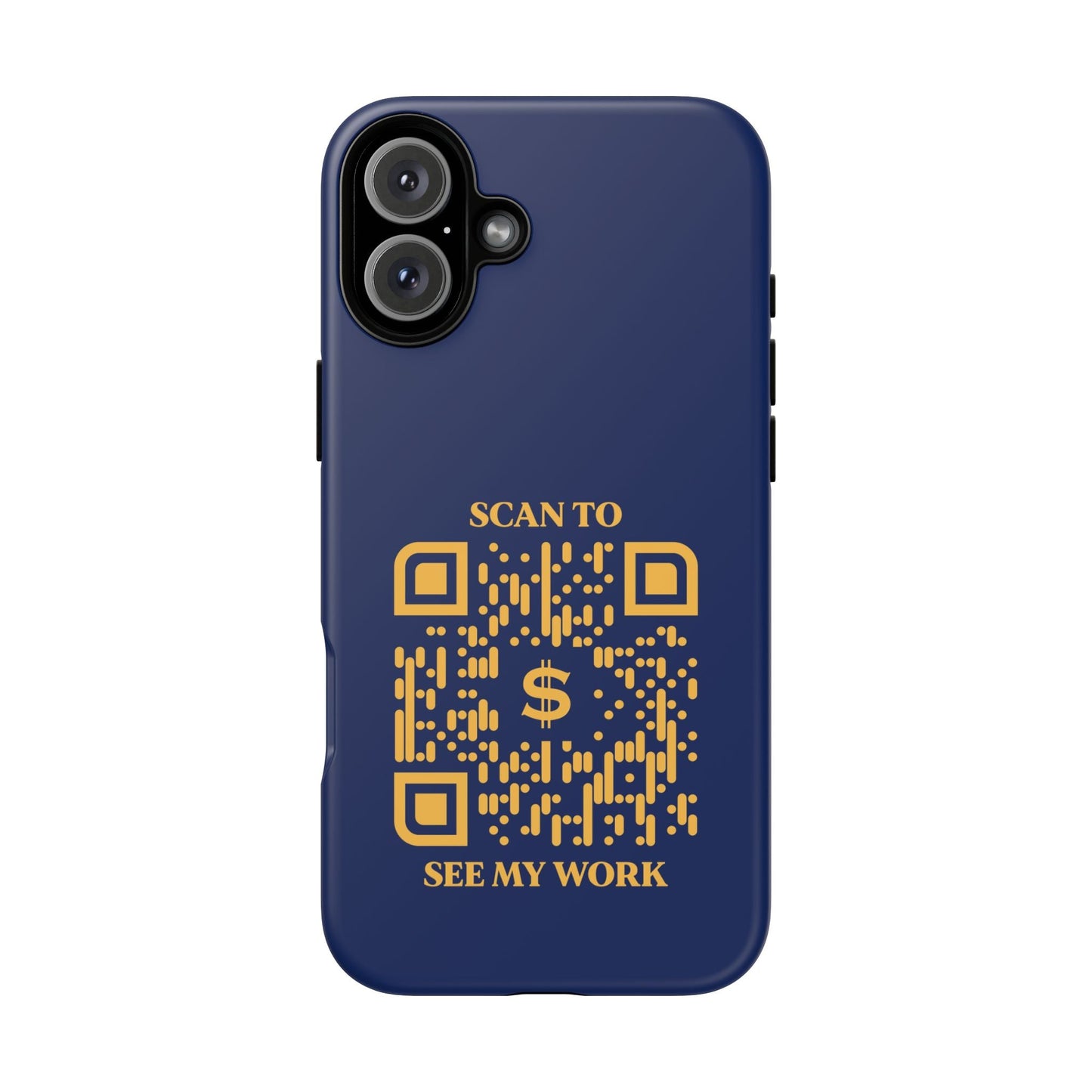 Business & Networking – Tough Case – Navy – Scan to See My Work - QR NATION