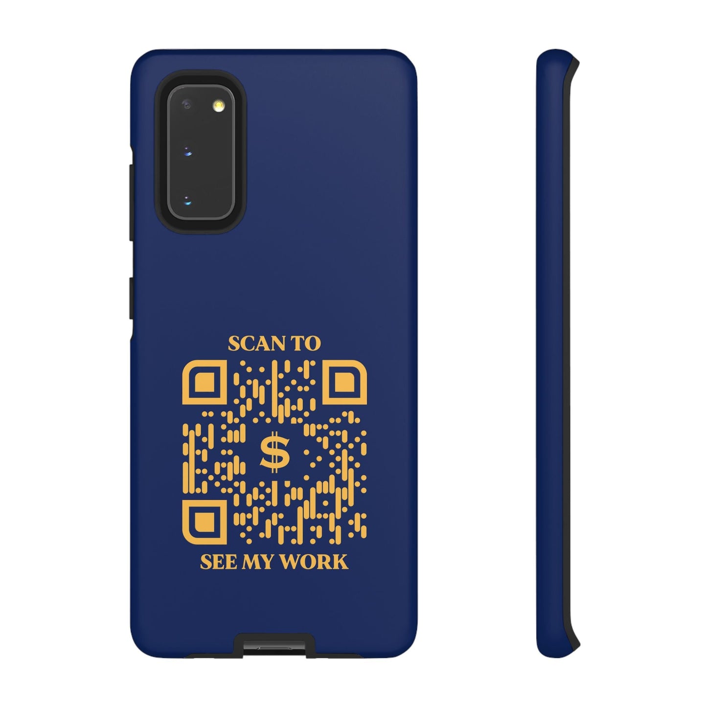 Business & Networking – Tough Case – Navy – Scan to See My Work - QR NATION