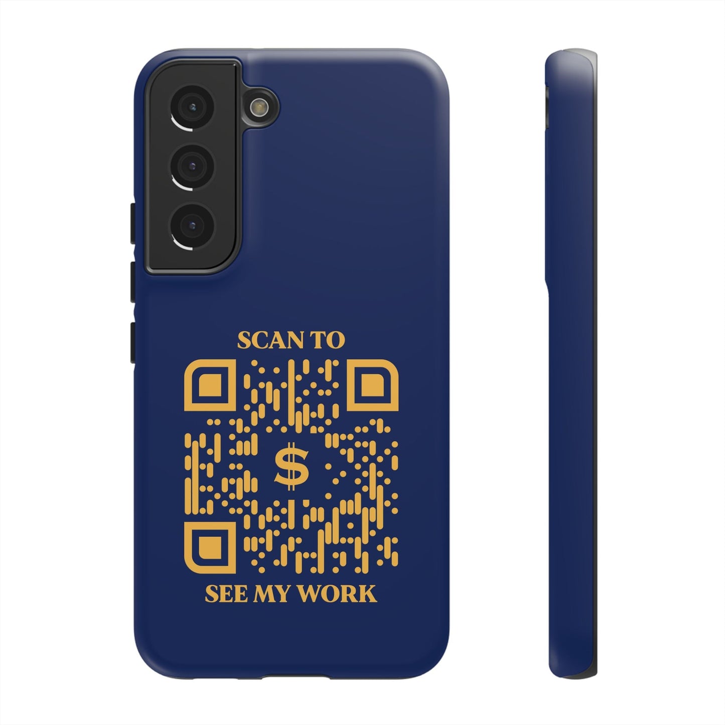 Business & Networking – Tough Case – Navy – Scan to See My Work - QR NATION