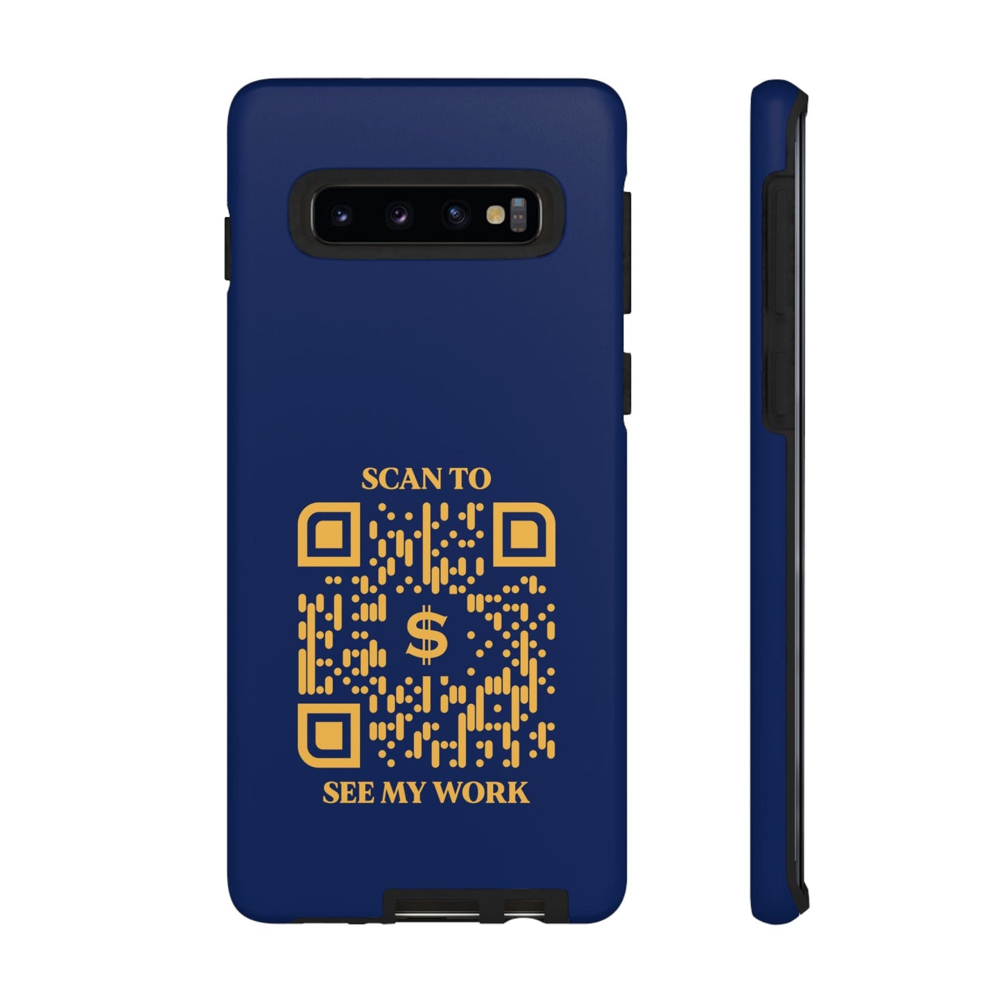 Business & Networking – Tough Case – Navy – Scan to See My Work - QR NATION