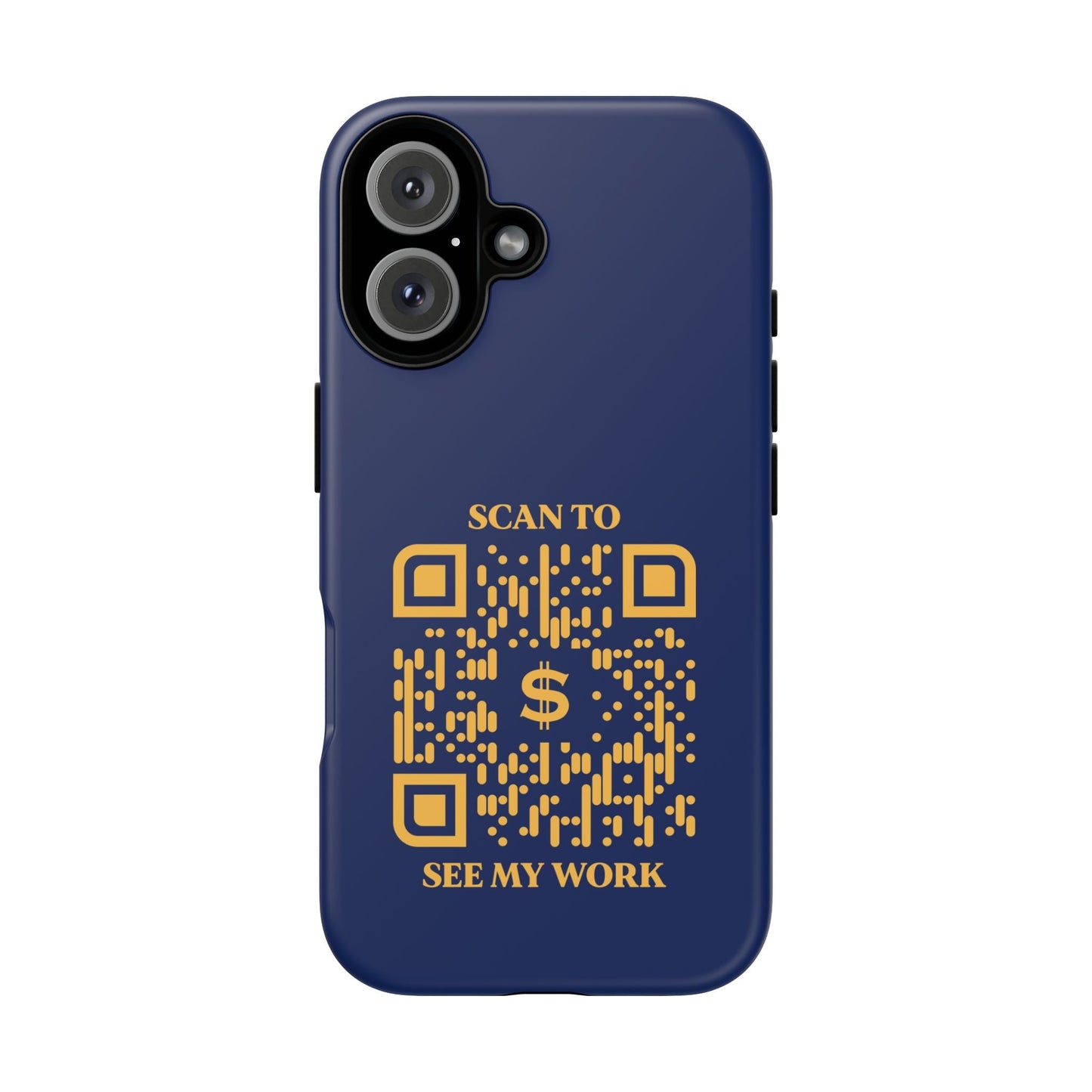 Business & Networking – Tough Case – Navy – Scan to See My Work - QR NATION