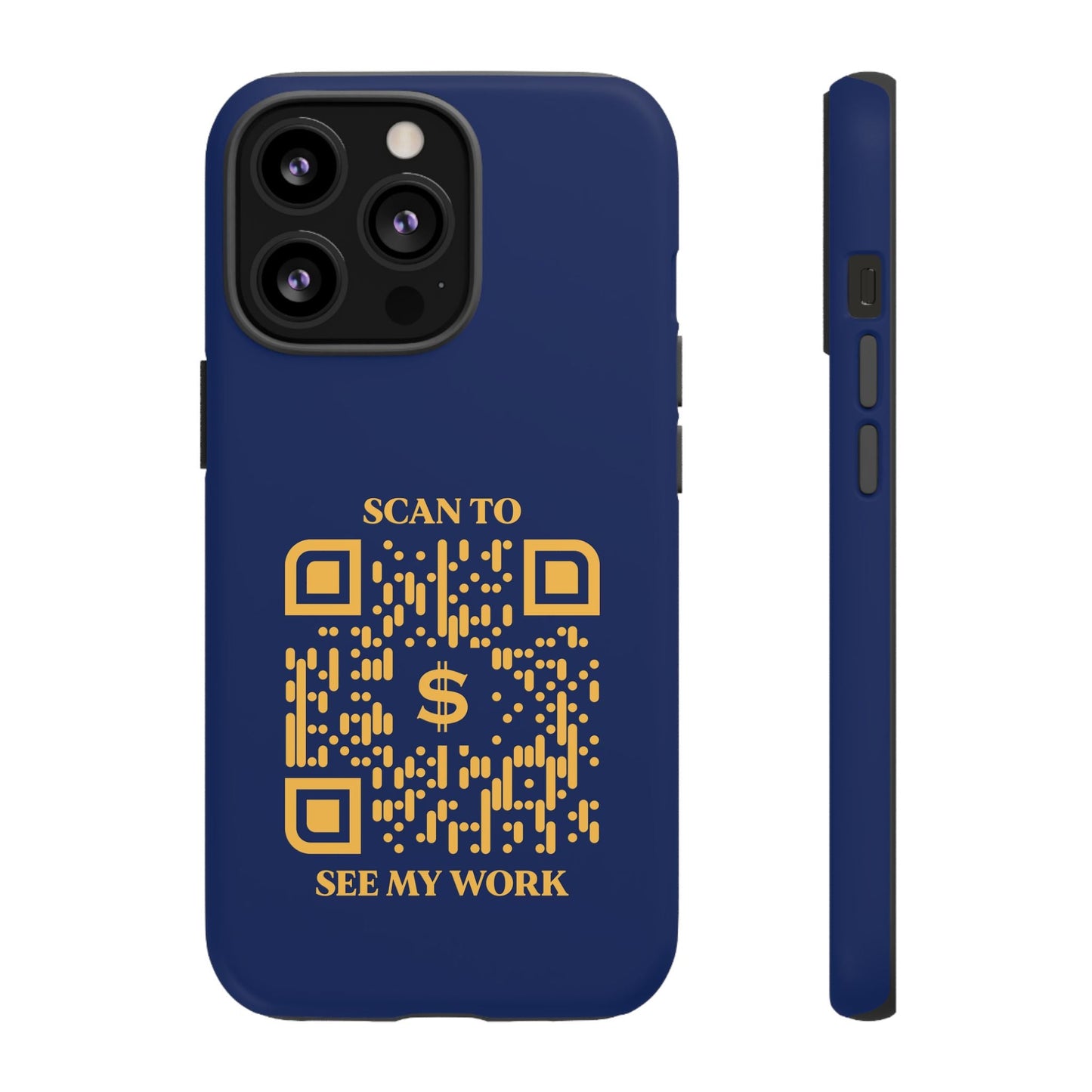 Business & Networking – Tough Case – Navy – Scan to See My Work - QR NATION