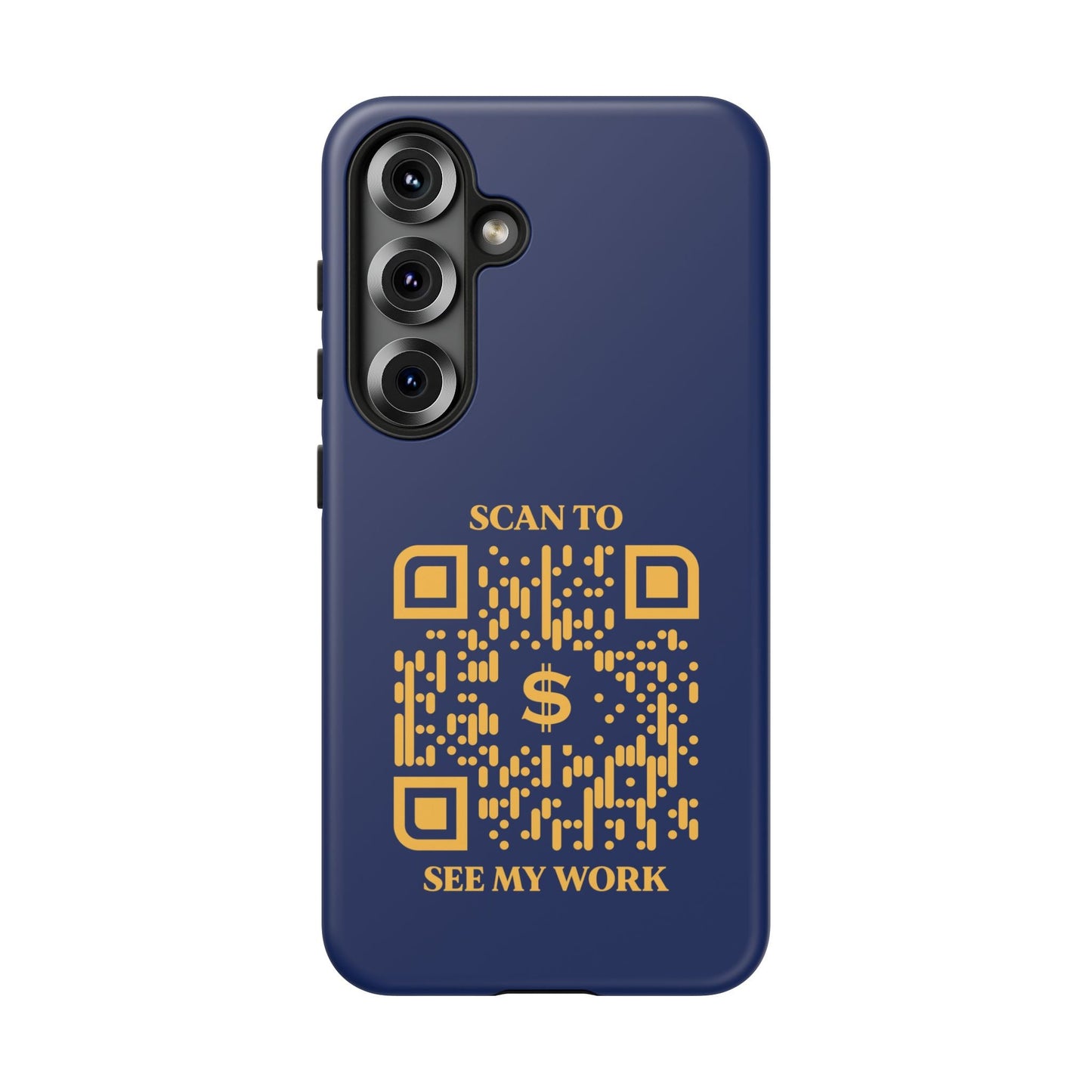 Business & Networking – Tough Case – Navy – Scan to See My Work - QR NATION