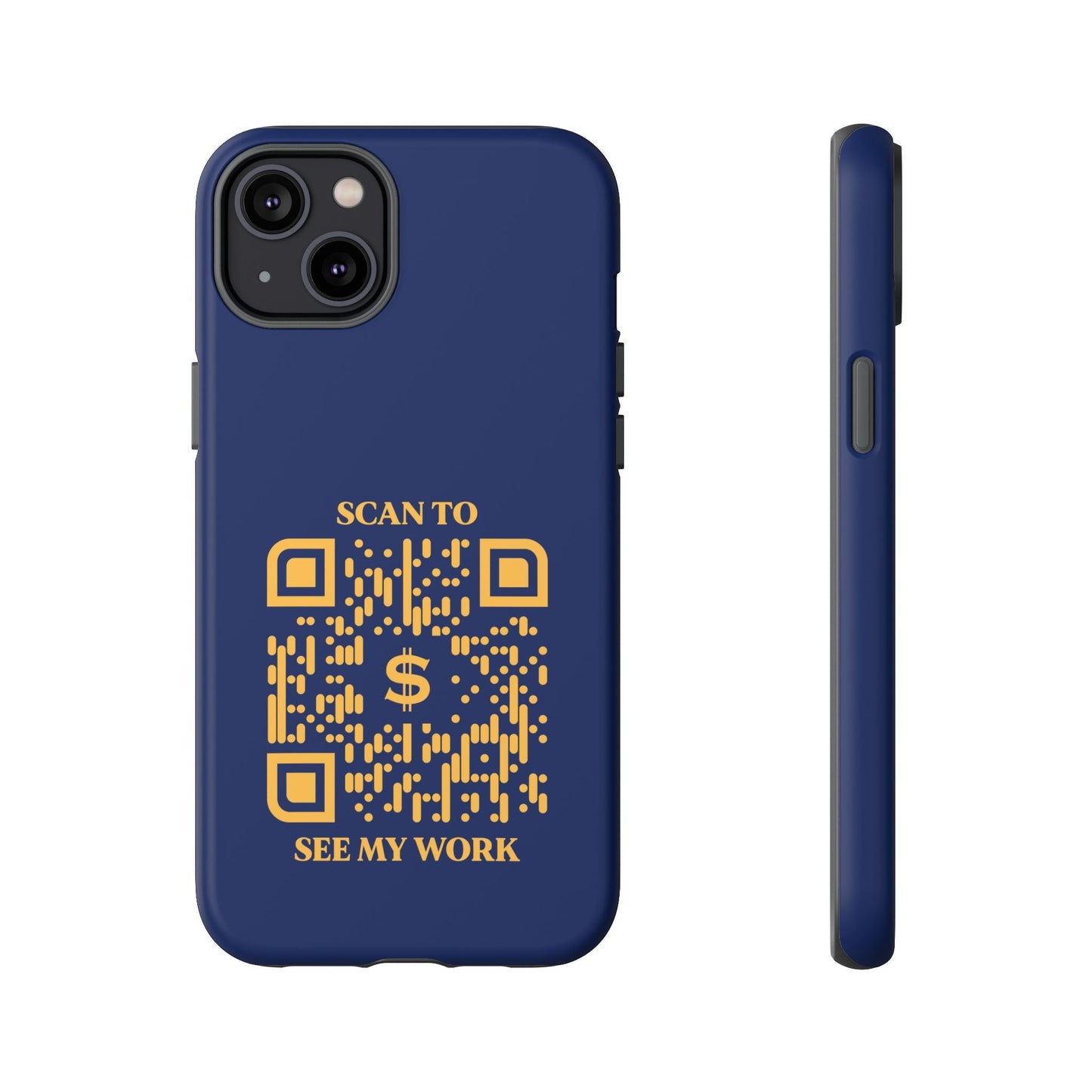 Business & Networking – Tough Case – Navy – Scan to See My Work - QR NATION