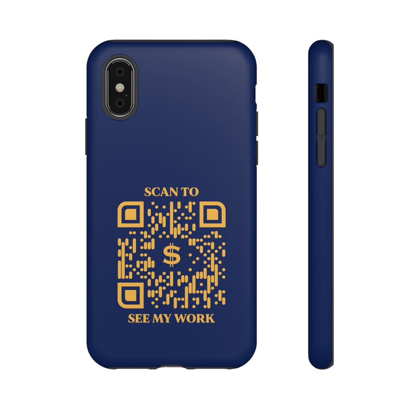 Business & Networking – Tough Case – Navy – Scan to See My Work - QR NATION