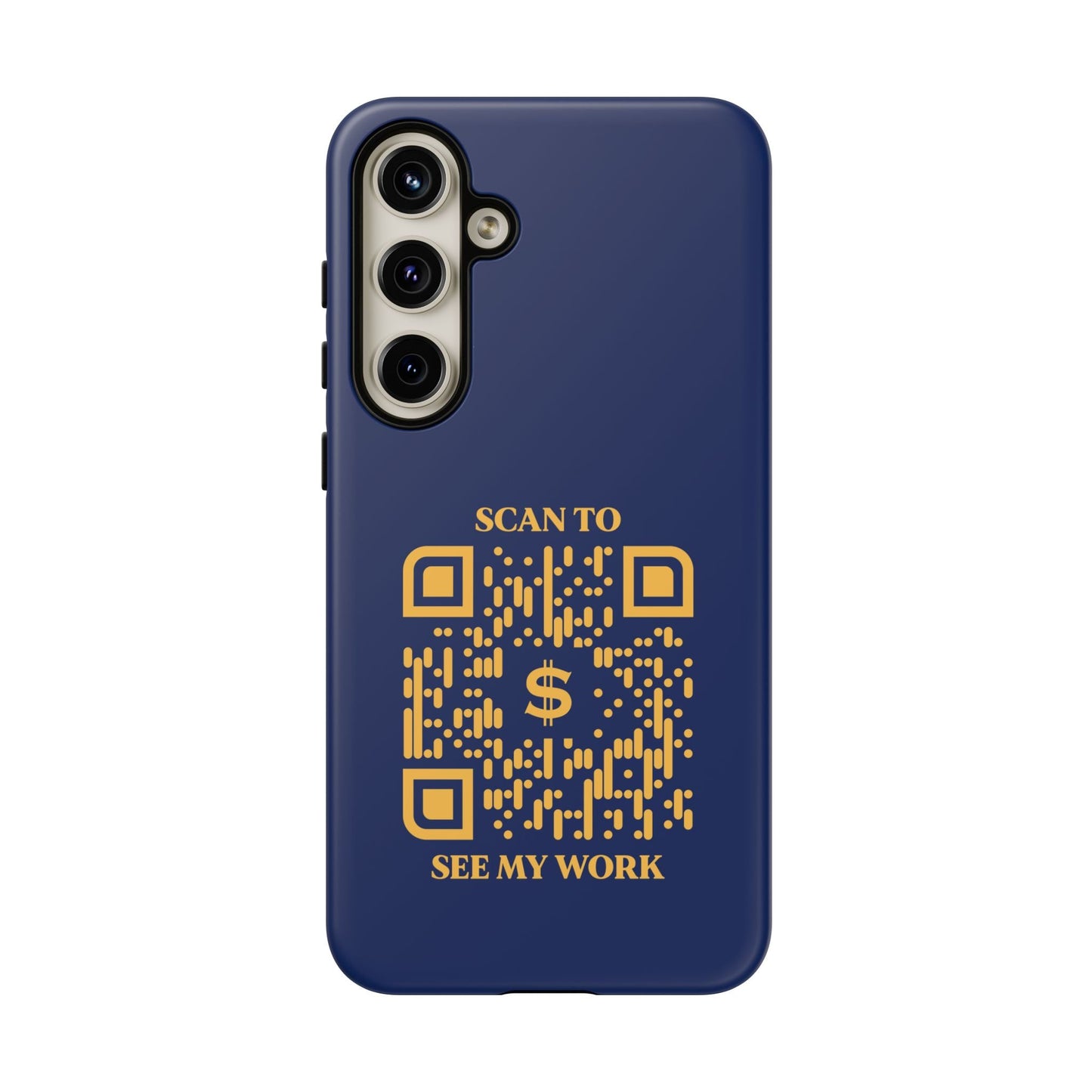 Business & Networking – Tough Case – Navy – Scan to See My Work - QR NATION