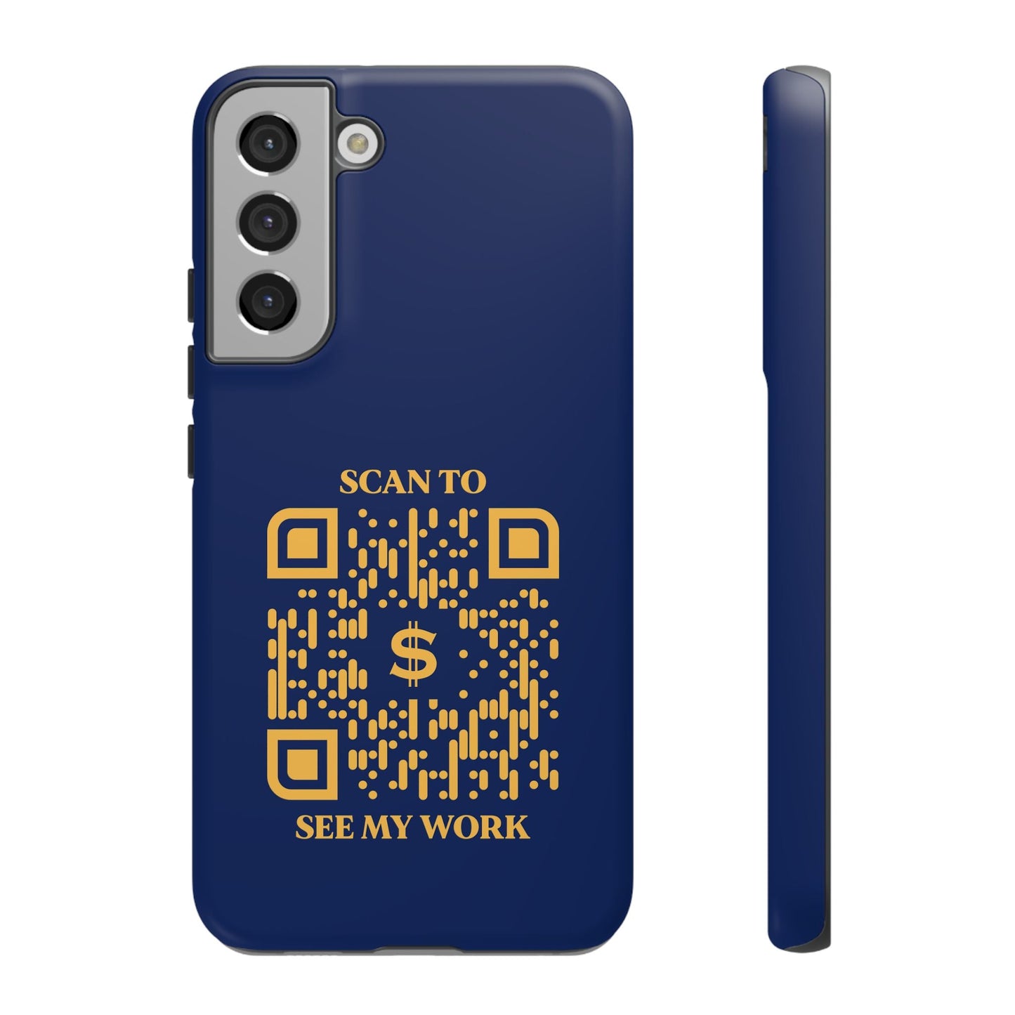 Business & Networking – Tough Case – Navy – Scan to See My Work - QR NATION