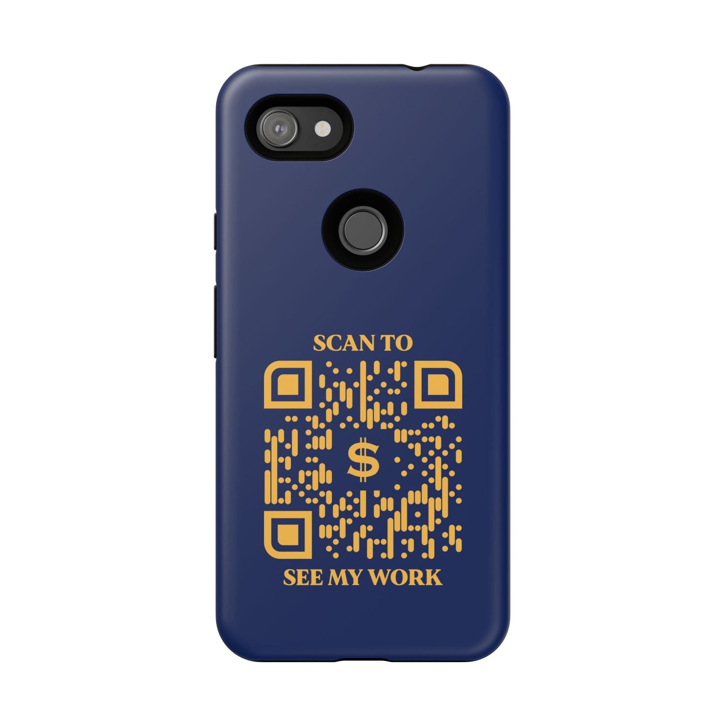 Business & Networking – Tough Case – Navy – Scan to See My Work - QR NATION