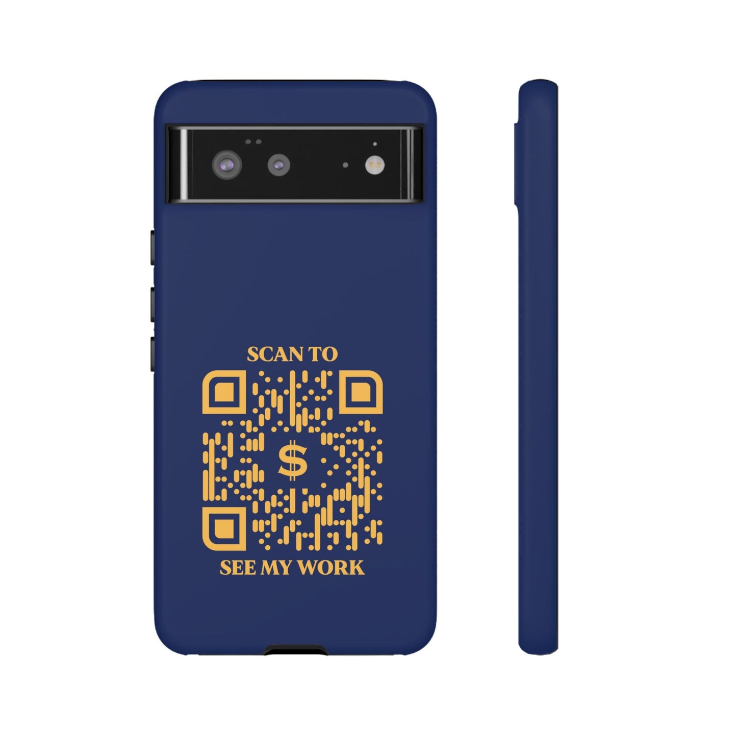 Business & Networking – Tough Case – Navy – Scan to See My Work - QR NATION
