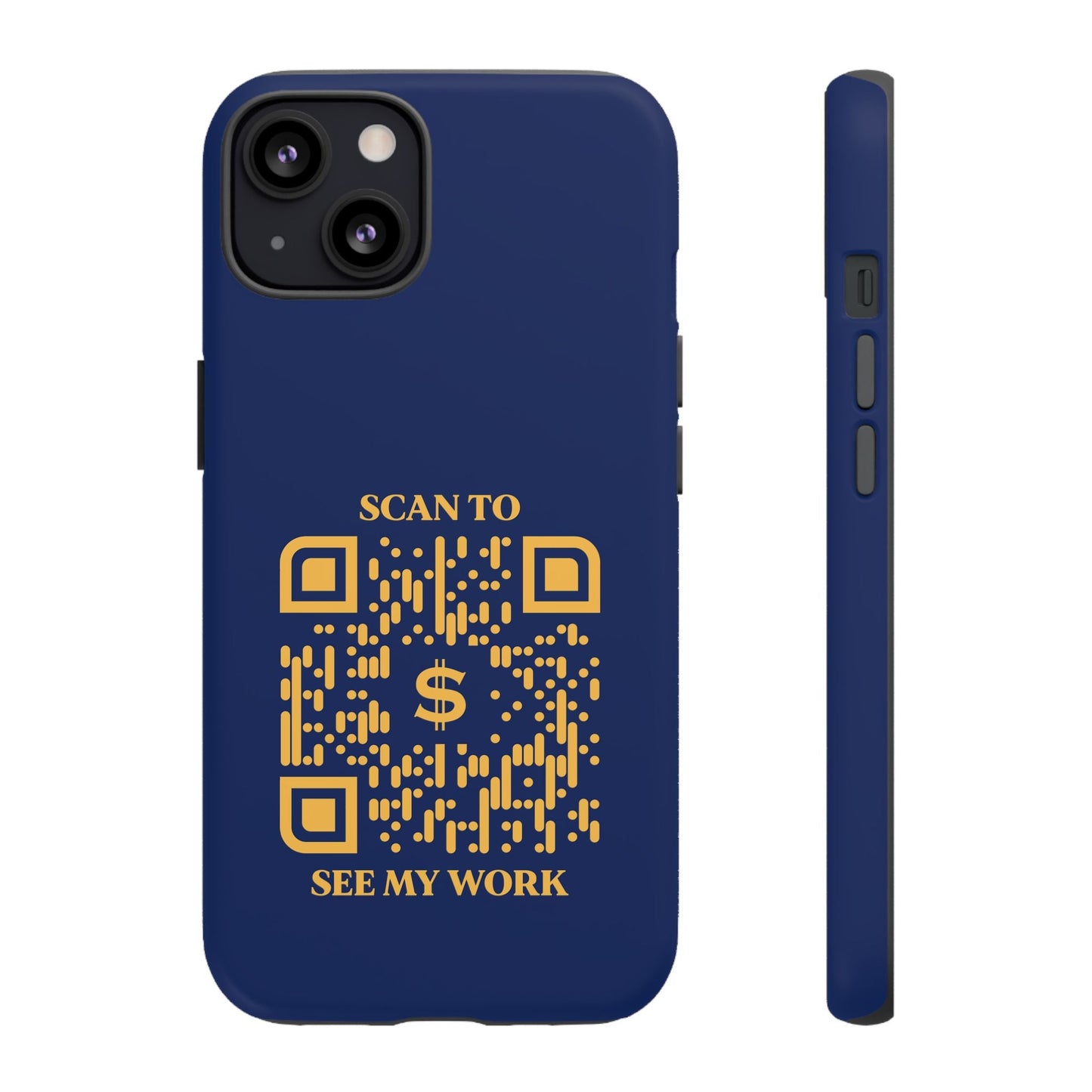 Business & Networking – Tough Case – Navy – Scan to See My Work - QR NATION