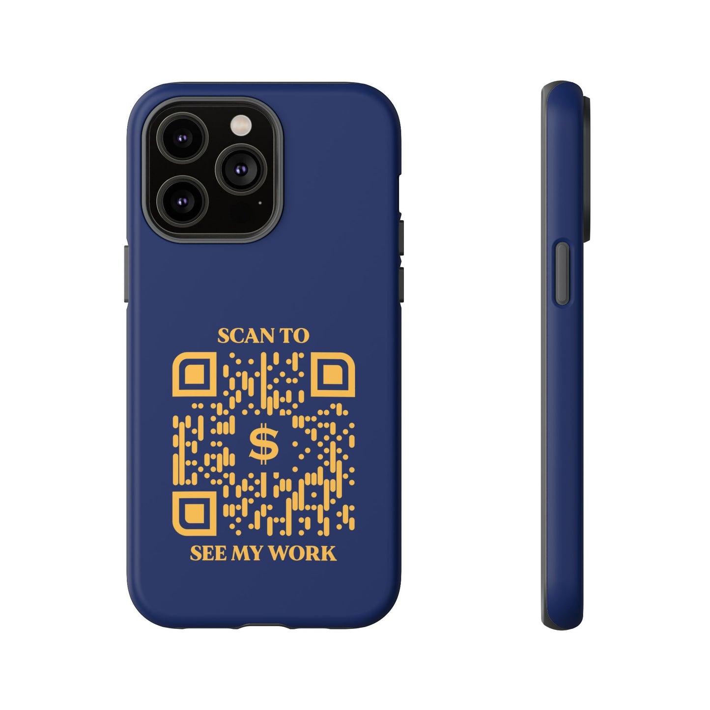 Business & Networking – Tough Case – Navy – Scan to See My Work - QR NATION