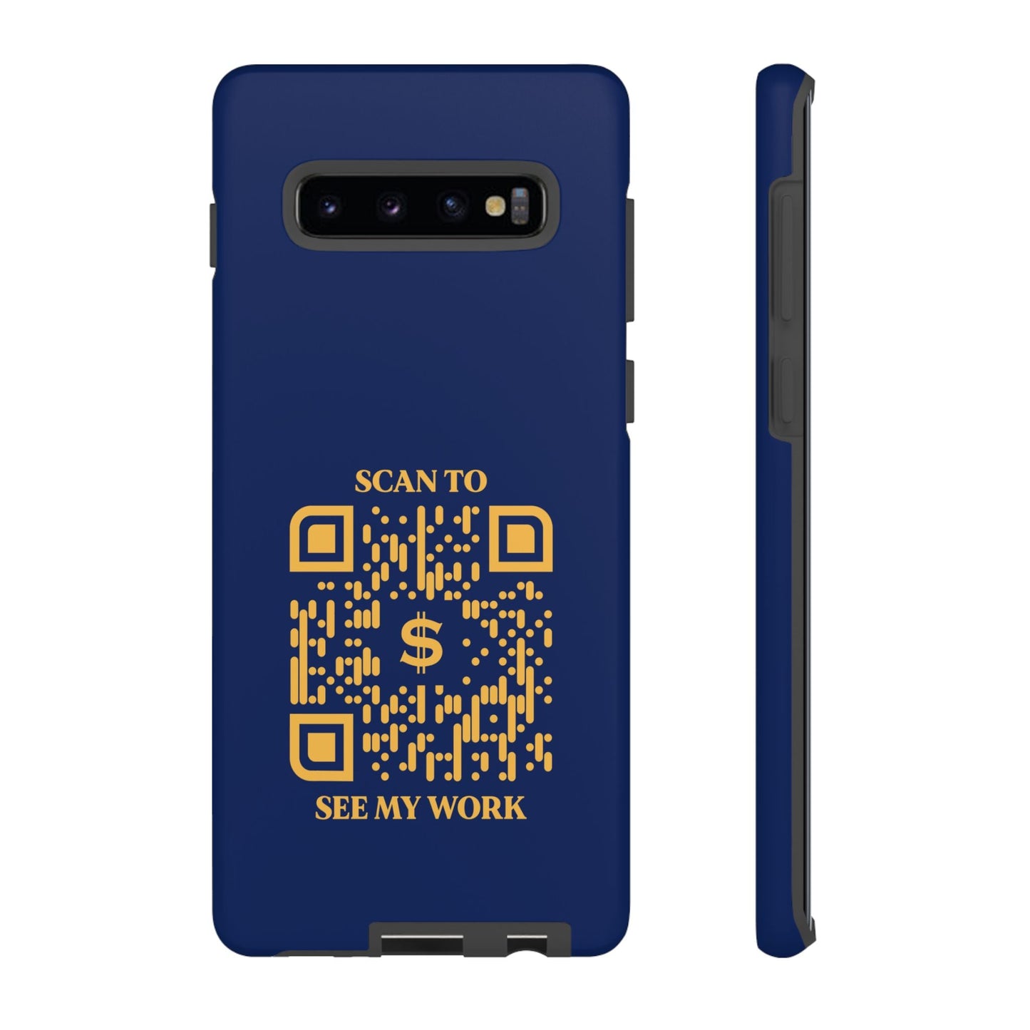 Business & Networking – Tough Case – Navy – Scan to See My Work - QR NATION