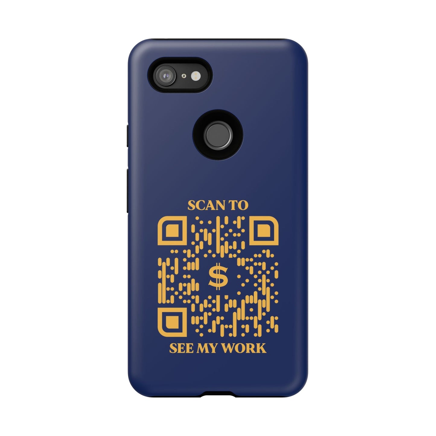 Business & Networking – Tough Case – Navy – Scan to See My Work - QR NATION