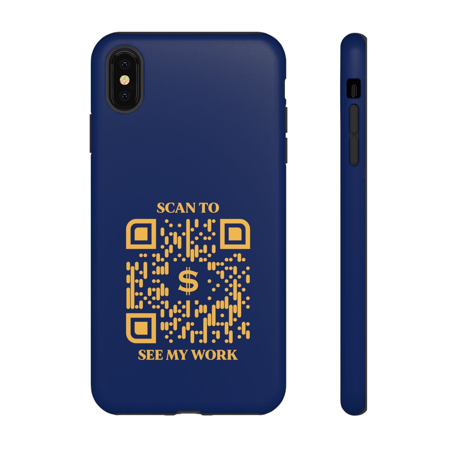 Business & Networking – Tough Case – Navy – Scan to See My Work - QR NATION