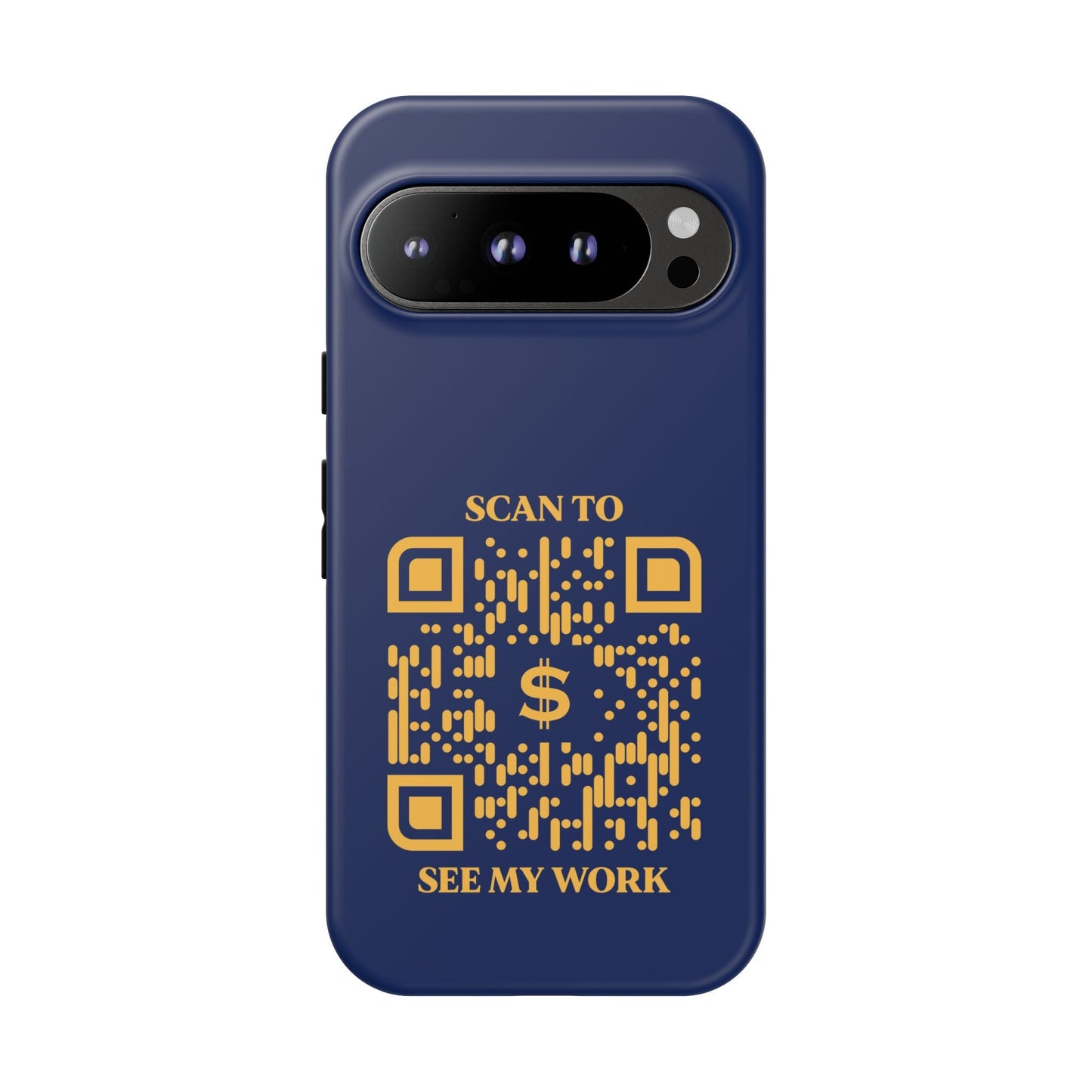 Business & Networking – Tough Case – Navy – Scan to See My Work - QR NATION