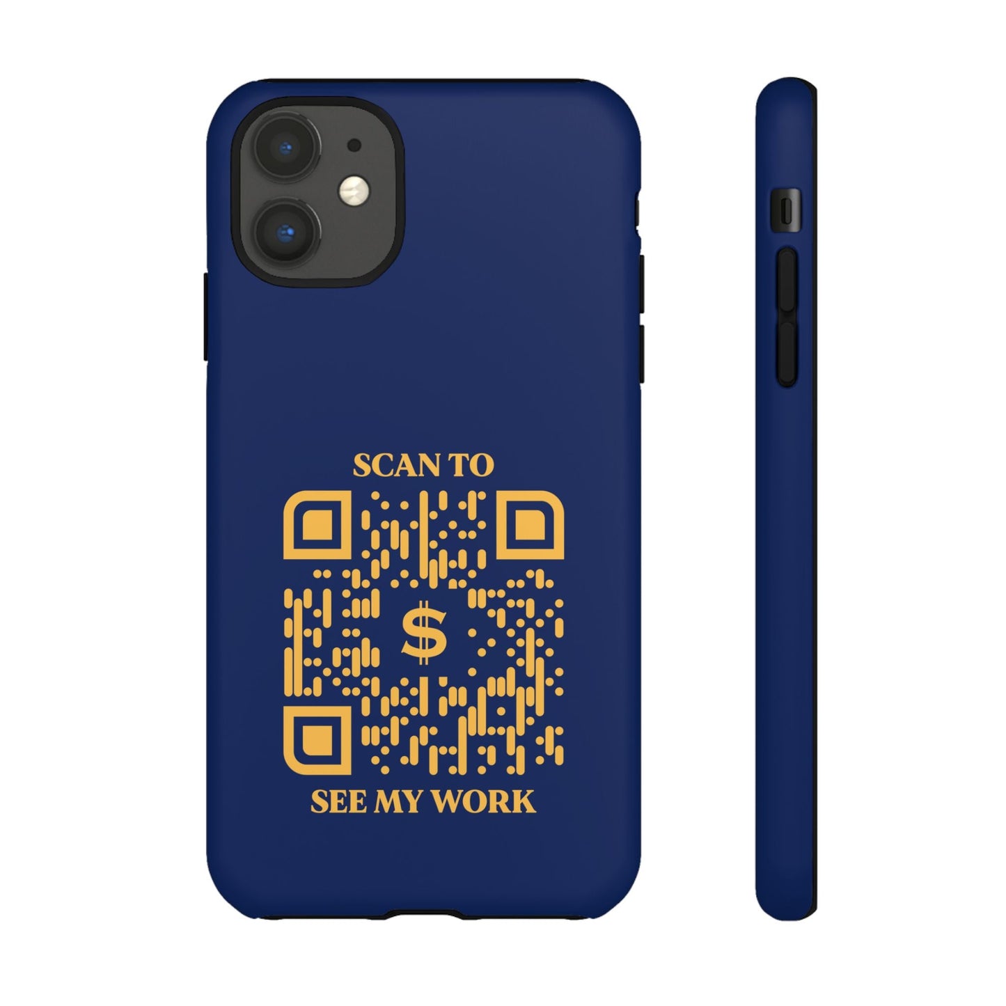 Business & Networking – Tough Case – Navy – Scan to See My Work - QR NATION