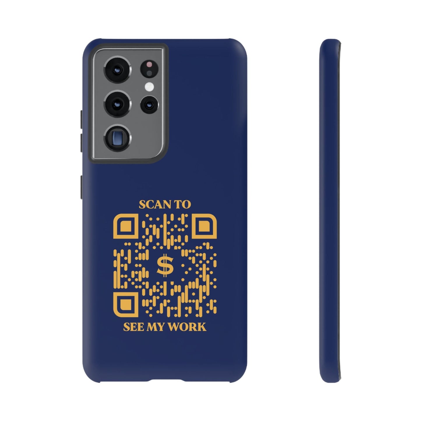 Business & Networking – Tough Case – Navy – Scan to See My Work - QR NATION