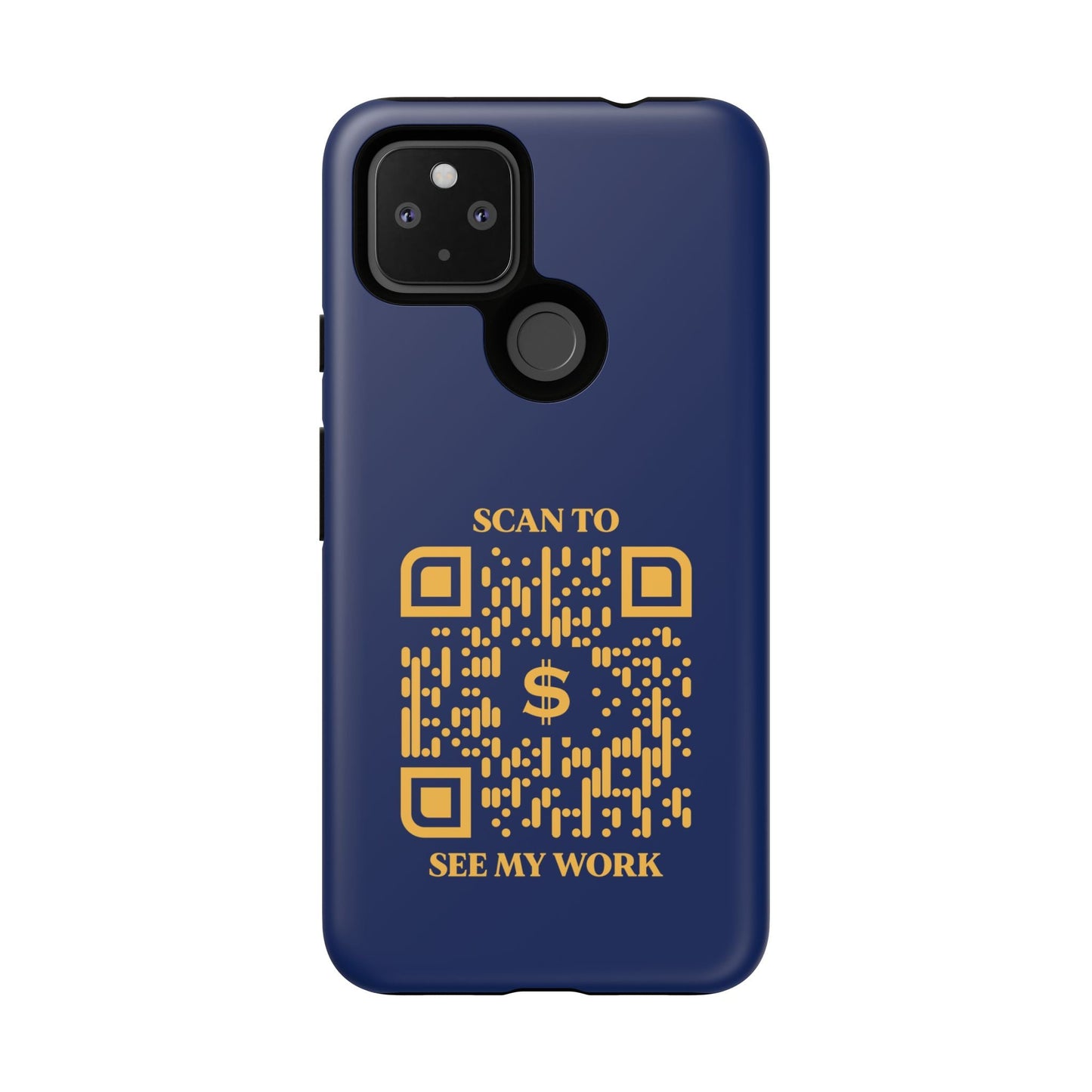 Business & Networking – Tough Case – Navy – Scan to See My Work - QR NATION