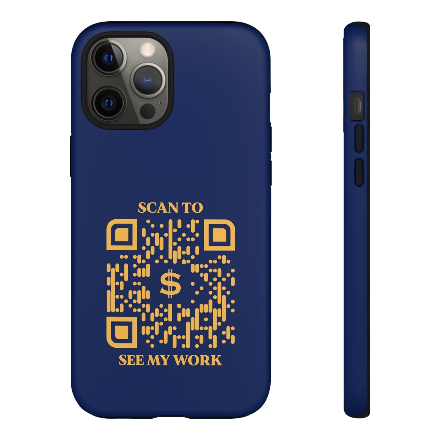 Business & Networking – Tough Case – Navy – Scan to See My Work - QR NATION