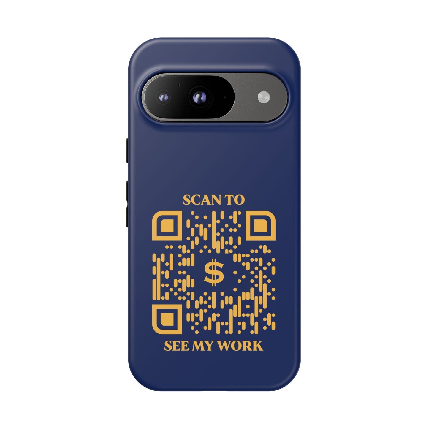 Business & Networking – Tough Case – Navy – Scan to See My Work - QR NATION