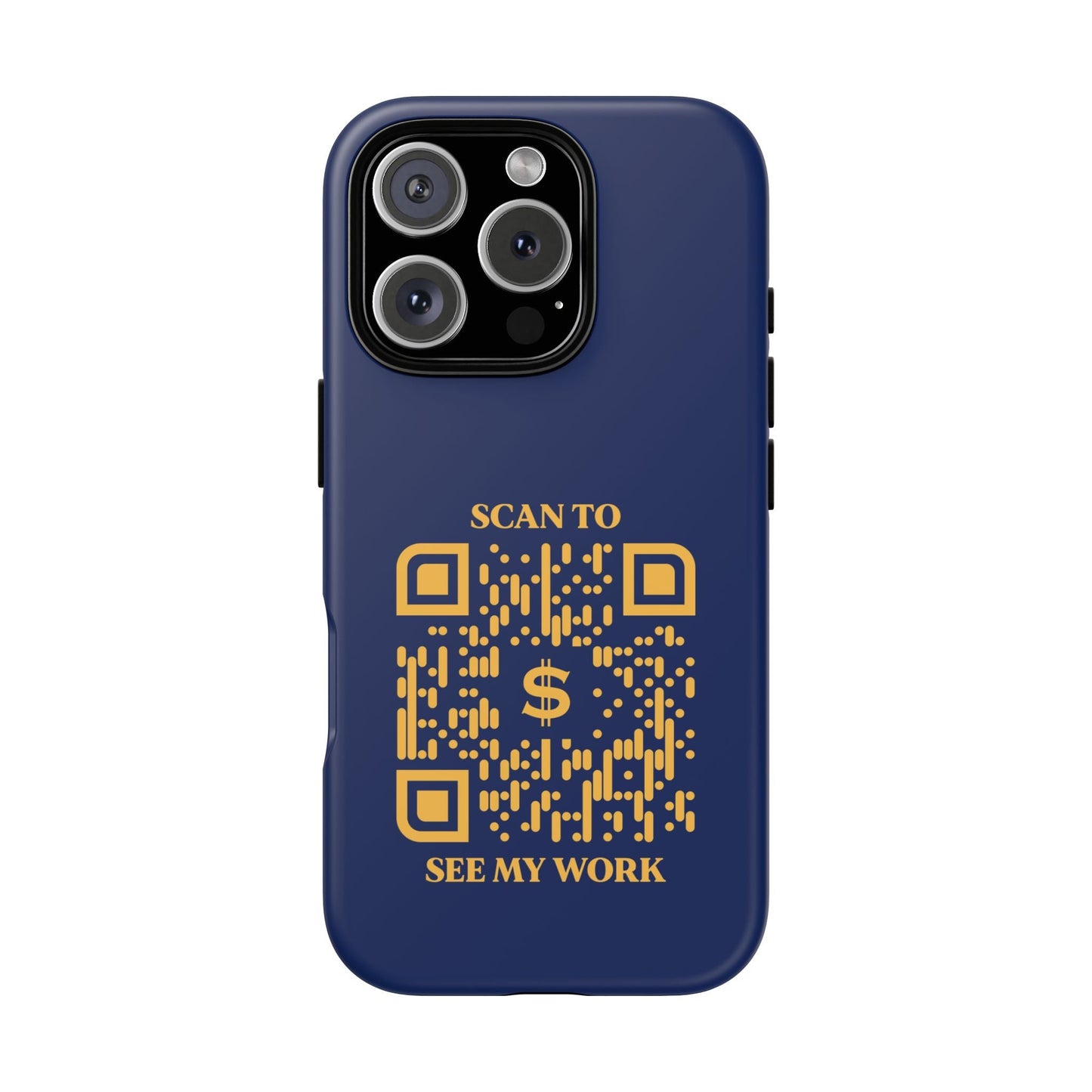 Business & Networking – Tough Case – Navy – Scan to See My Work - QR NATION
