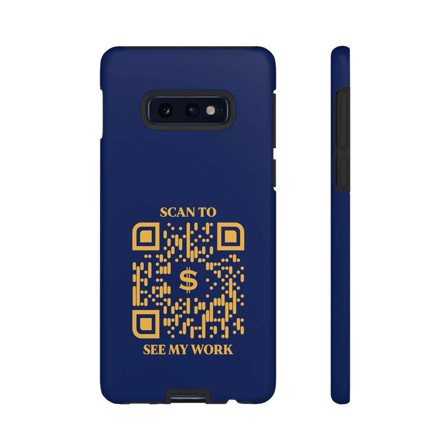 Business & Networking – Tough Case – Navy – Scan to See My Work - QR NATION