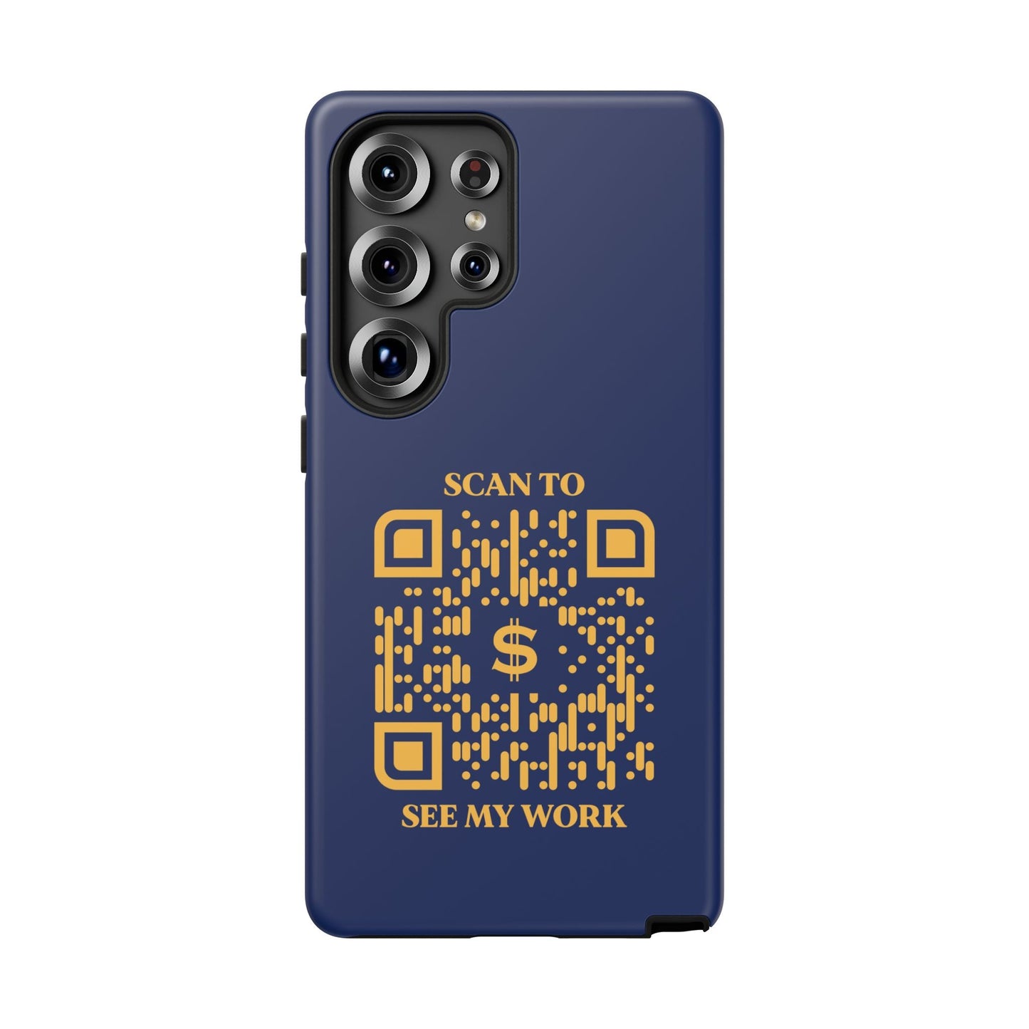 Business & Networking – Tough Case – Navy – Scan to See My Work - QR NATION