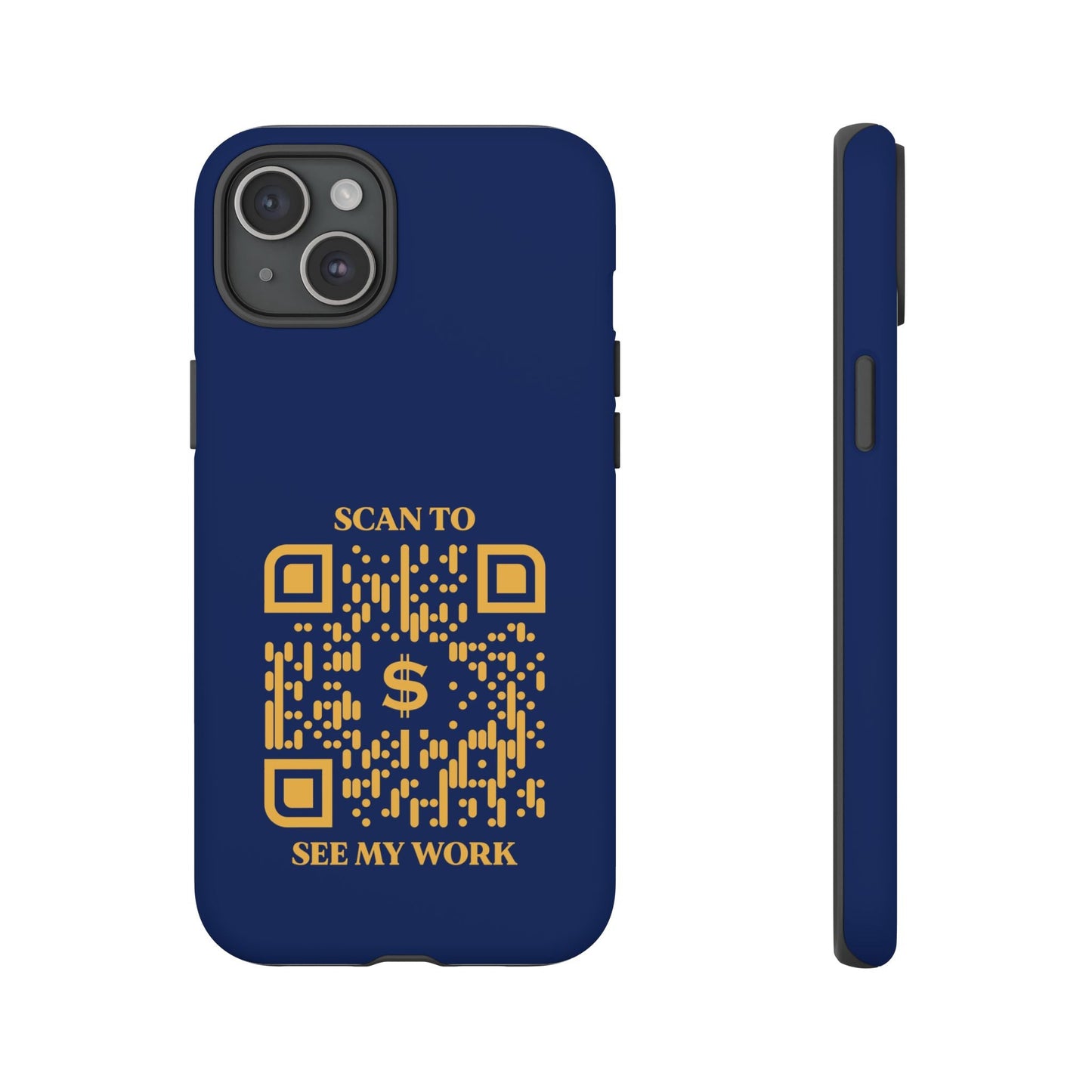 Business & Networking – Tough Case – Navy – Scan to See My Work - QR NATION